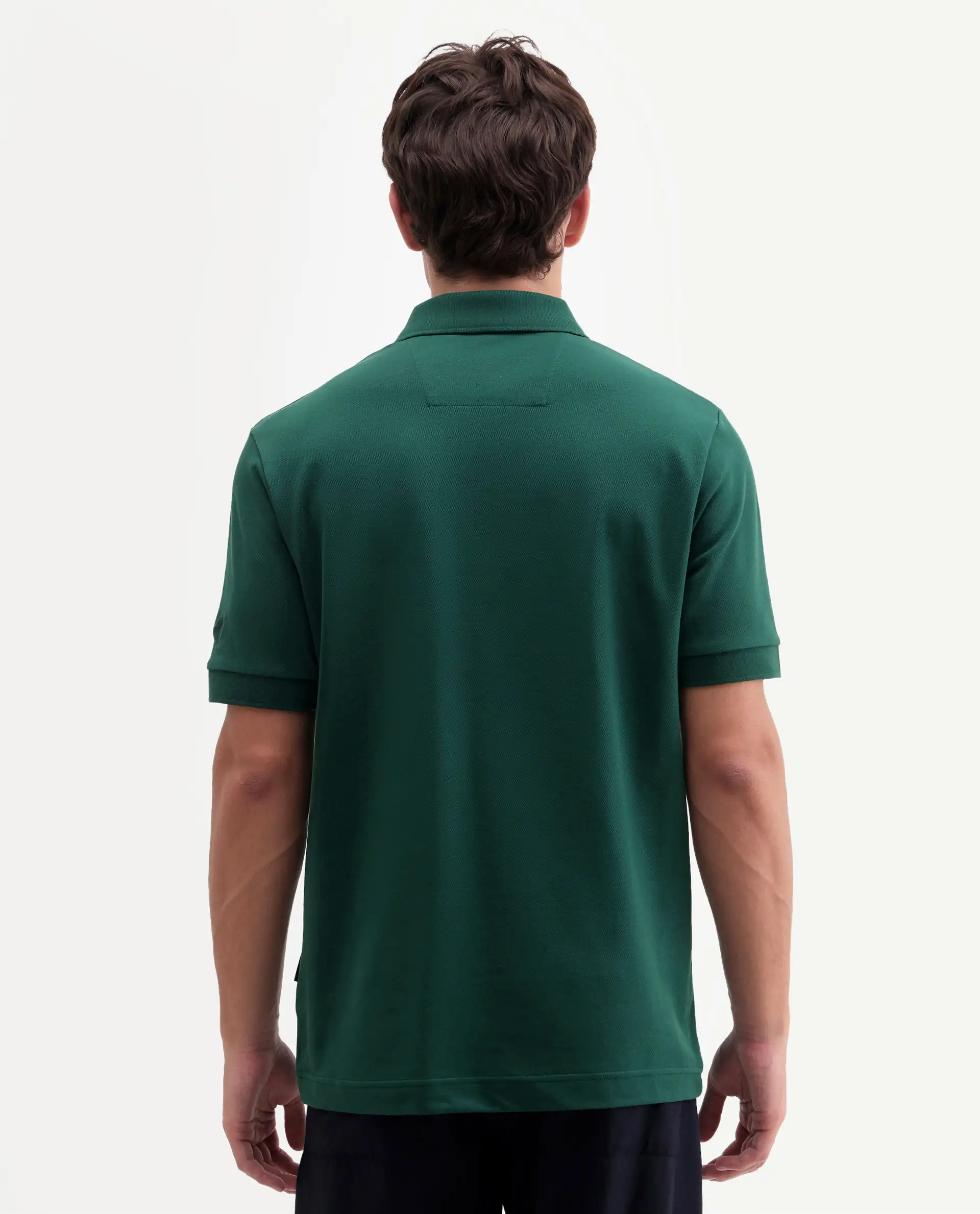 Rare Rabbit Men's Fur Dark Green Cotton Fabric Spread Collar Regular Fit Embroidered Polo - Image 7