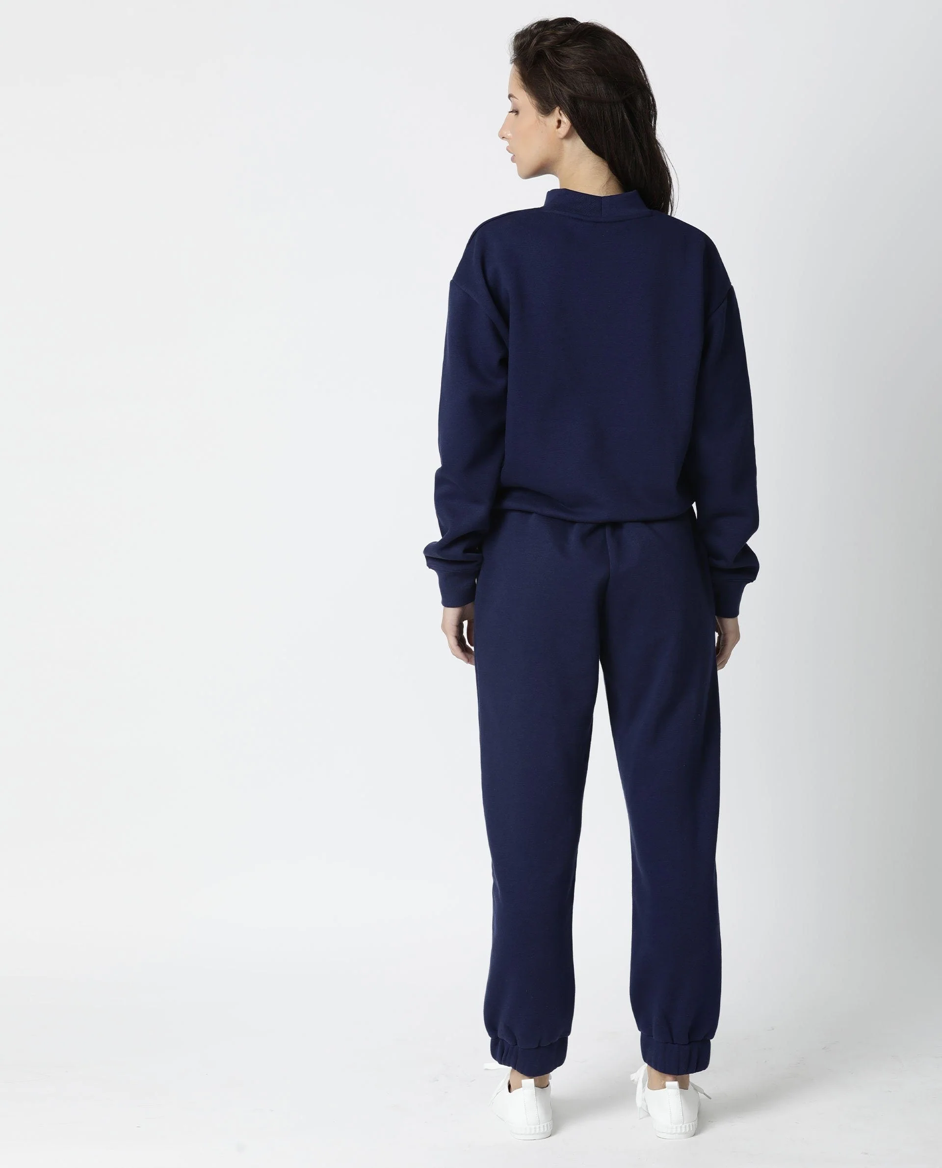 Rareism Womens Fury Blue Sweatshirt Relaxed Fit Full Sleeves - Image 10