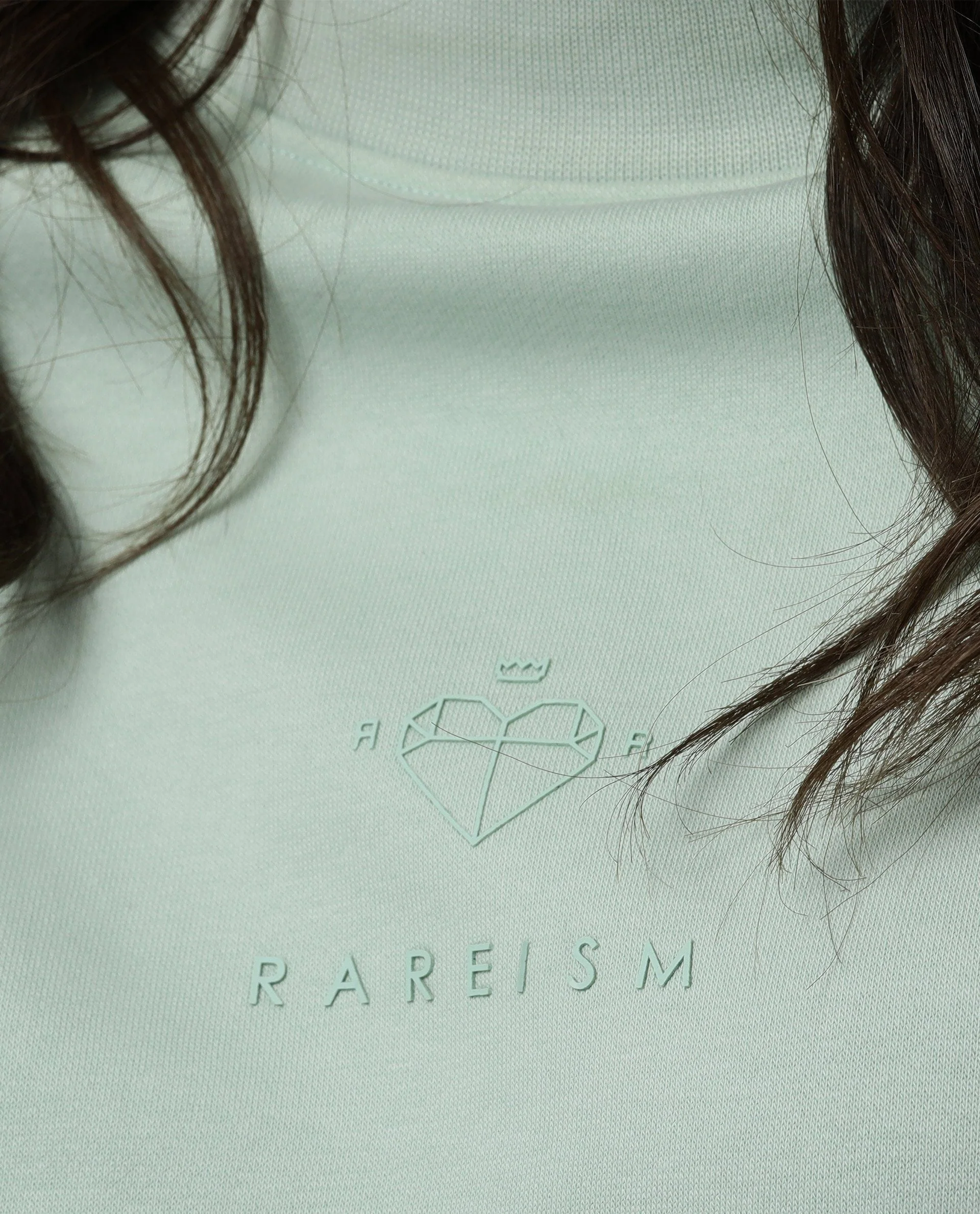 Rareism Womens Fury Green Sweatshirt Relaxed Fit Full Sleeves - Image 5