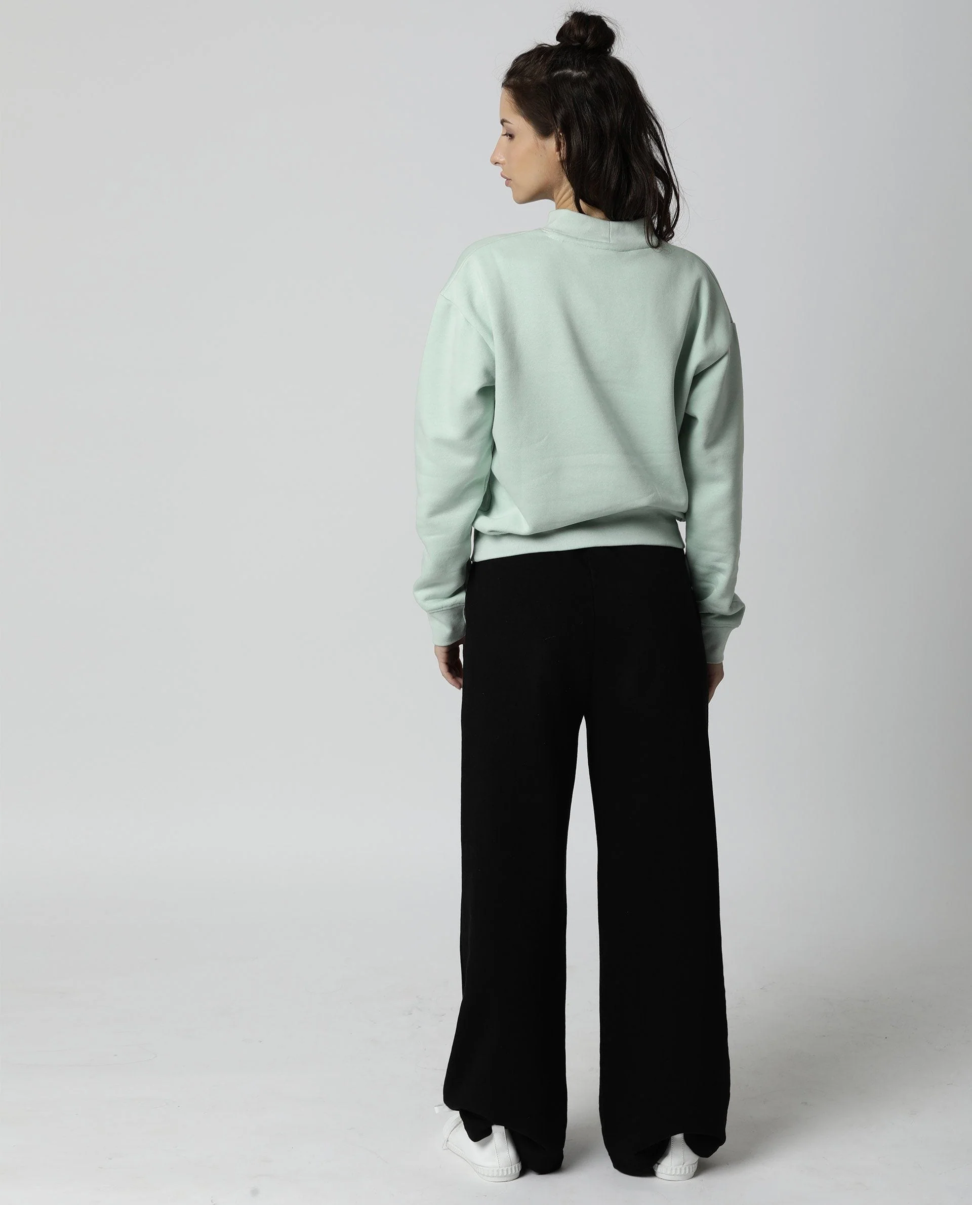 Rareism Womens Fury Green Sweatshirt Relaxed Fit Full Sleeves - Image 6
