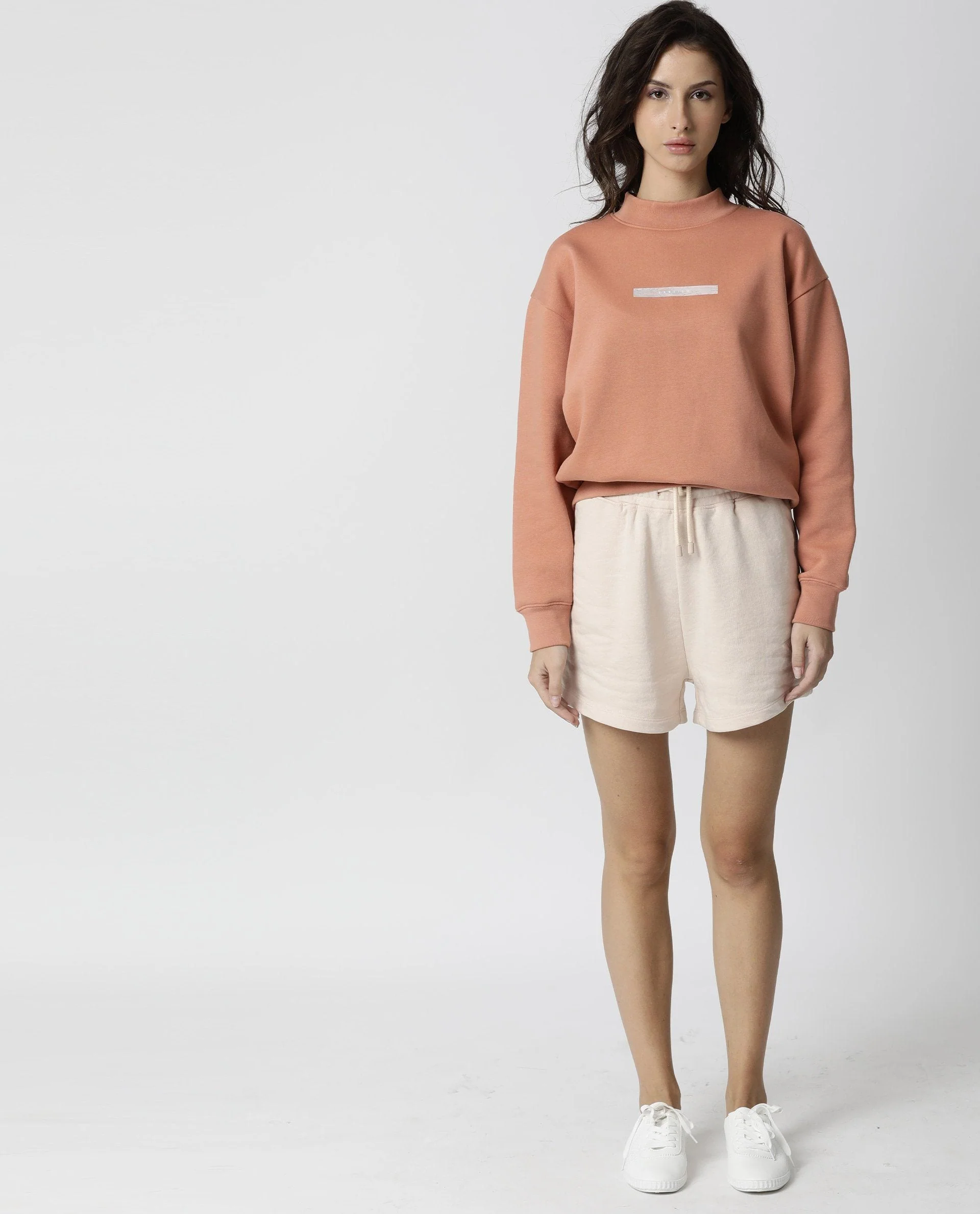 Rareism Womens Fury Orange Sweatshirt Relaxed Fit Full Sleeves - Image 8
