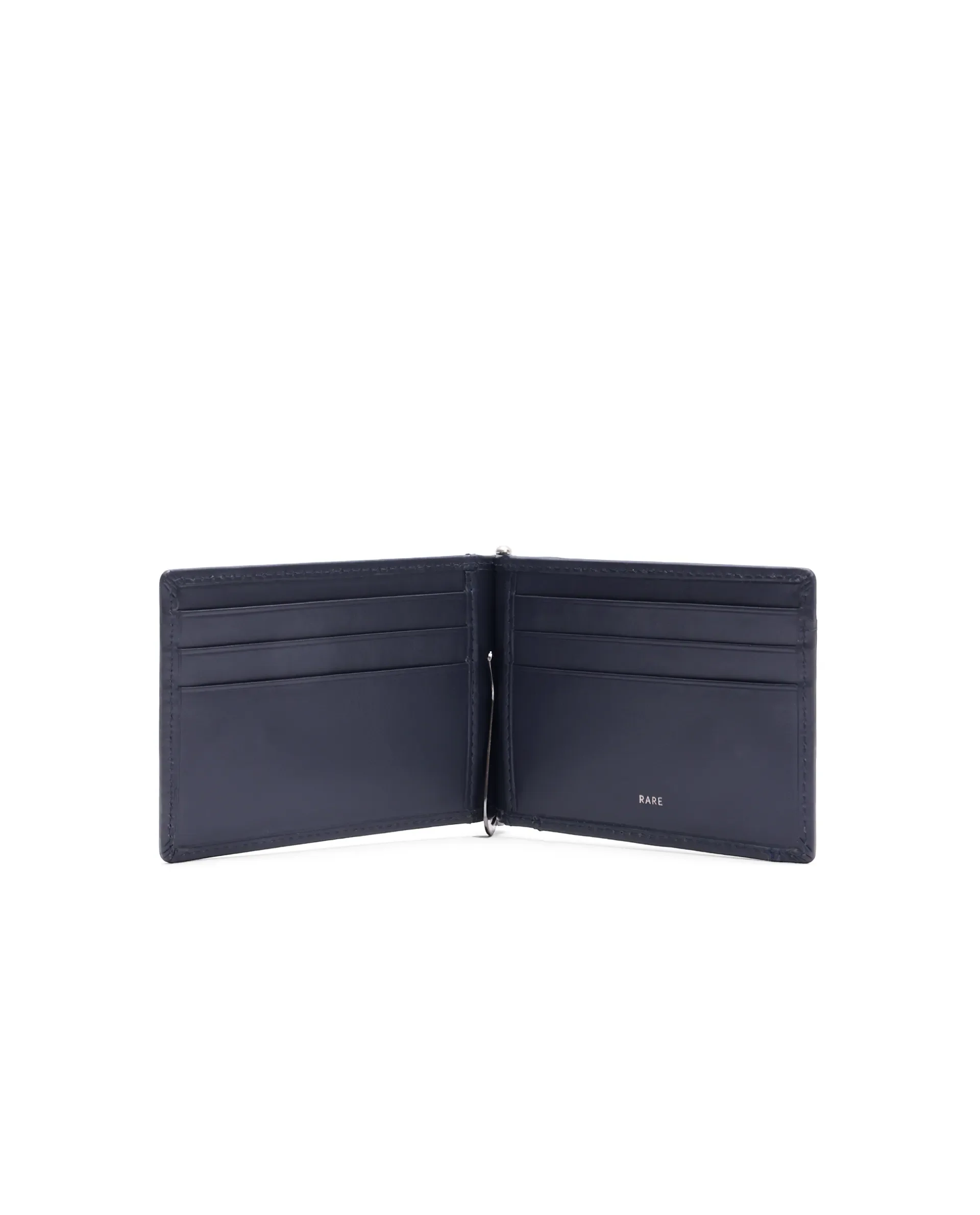 Rare Rabbit Men Fynn Navy Leather Card Holder - Image 4