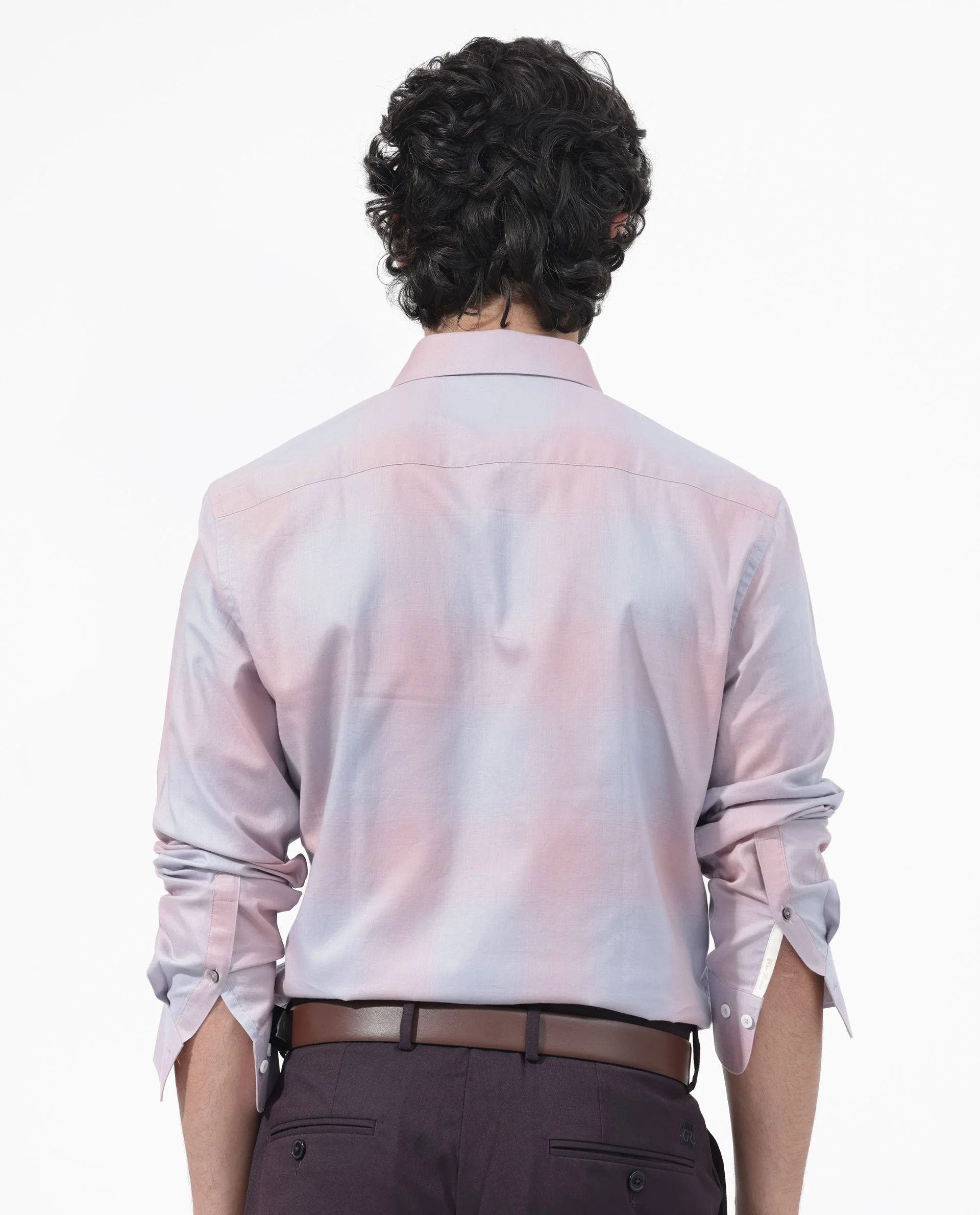 Rare Rabbit Men's Gabin Dusky Purple Cotton Checked Print Regular Fit Full Sleeve Collared Shirt - Image 9
