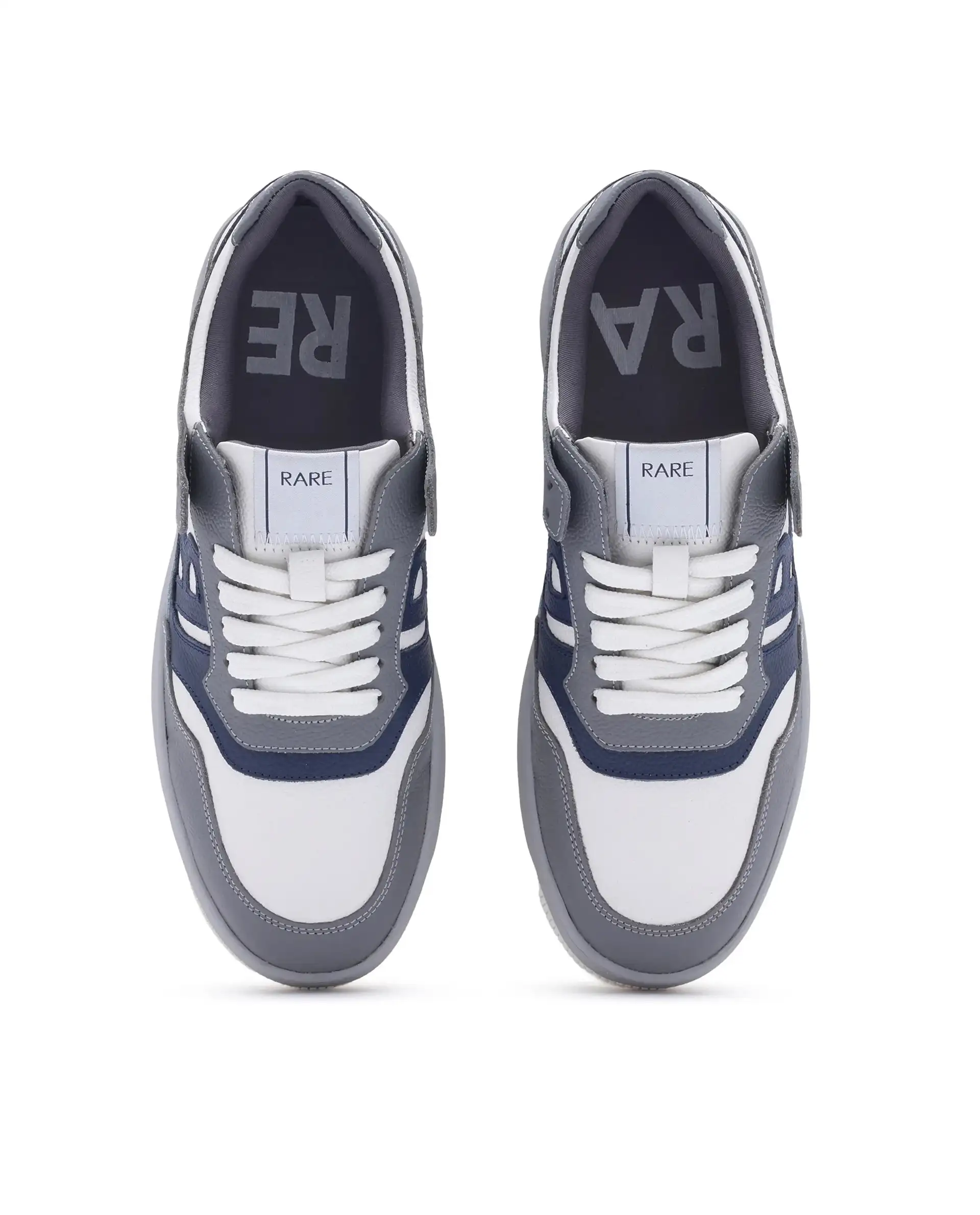 Rare Rabbit Men's Gabriel White Genuine Leather Lycra Lining Dual Tone Lace-Up Low-Top Sneaker Shoes - Image 6