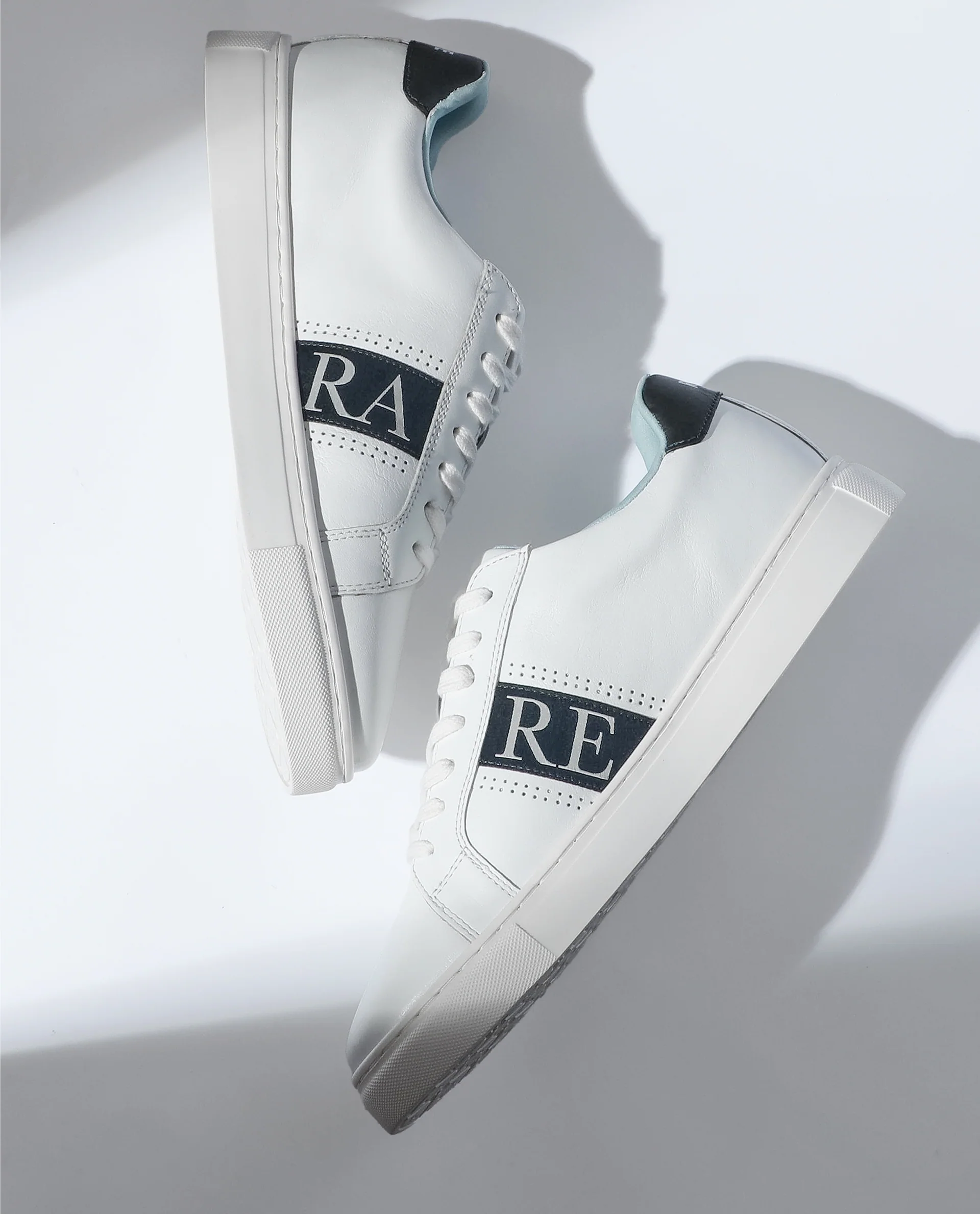 Rare Rabbit Men's Galileo Blue Round Toe Statement Branding Smart Casual Sneaker Shoes - Image 2