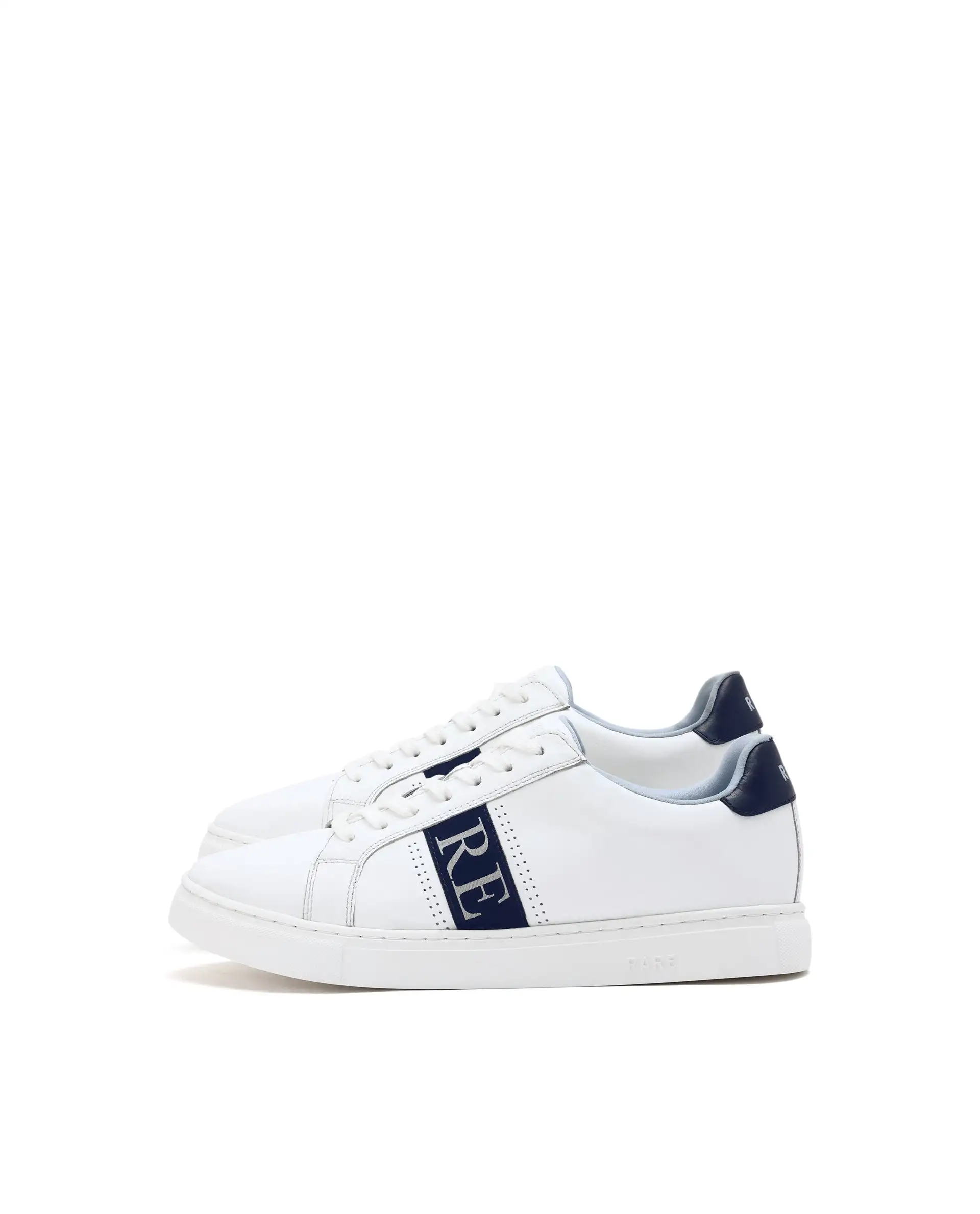 Rare Rabbit Men's Galileo Blue Round Toe Statement Branding Smart Casual Sneaker Shoes - Image 5