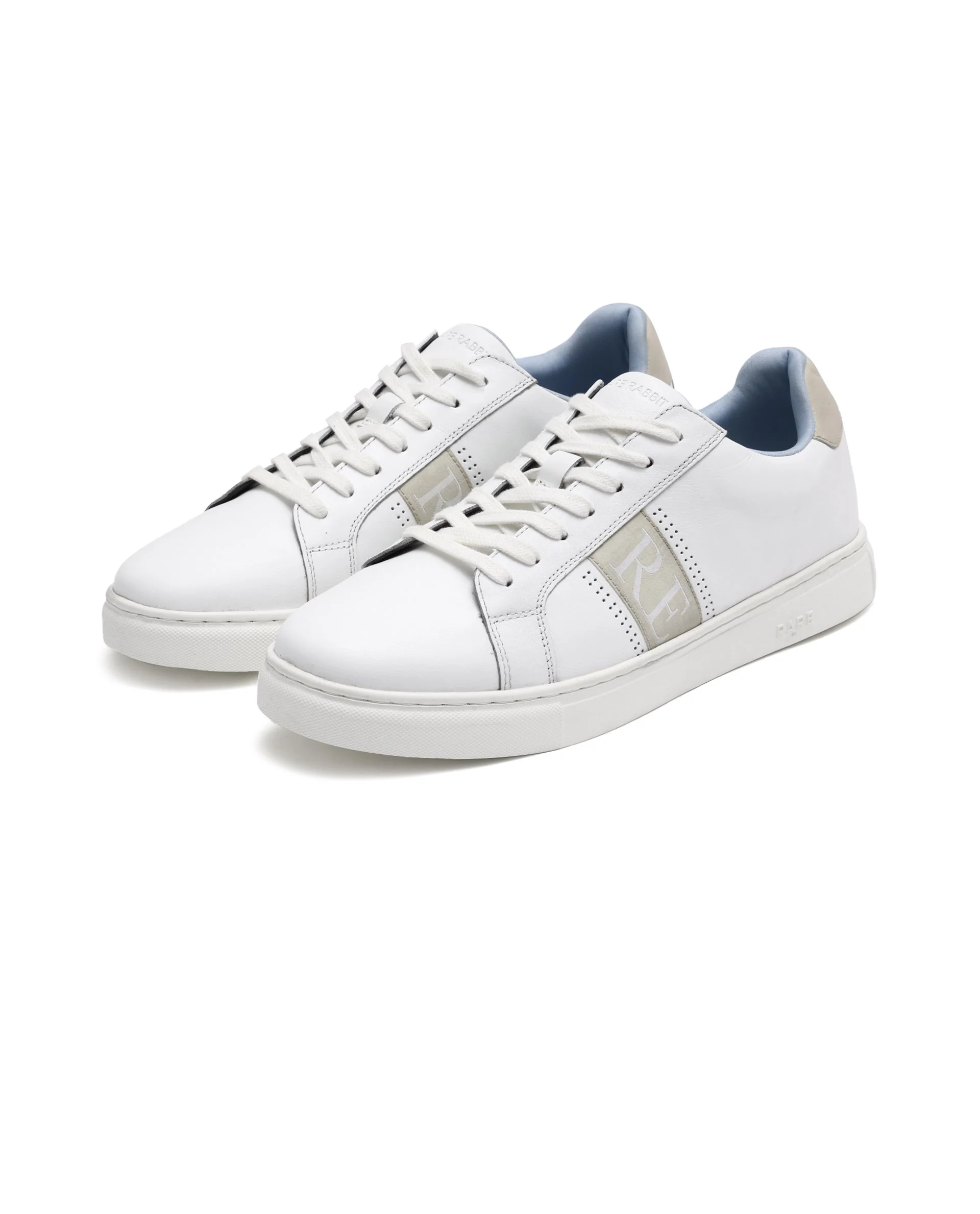Rare Rabbit Men's Galileo White Round Toe Statement Branding Smart Casual Sneaker Shoes - Image 3