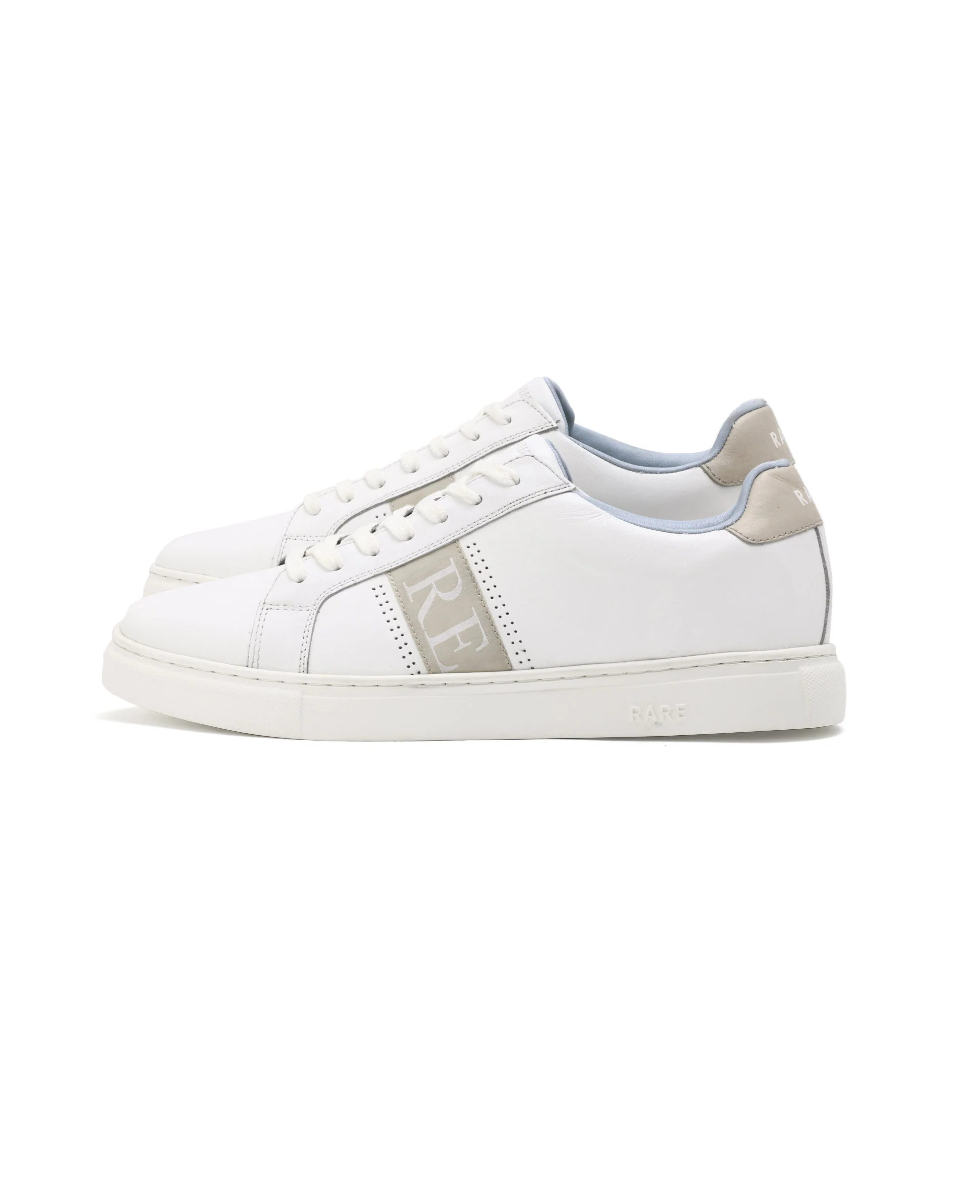 Rare Rabbit Men's Galileo White Round Toe Statement Branding Smart Casual Sneaker Shoes - Image 6