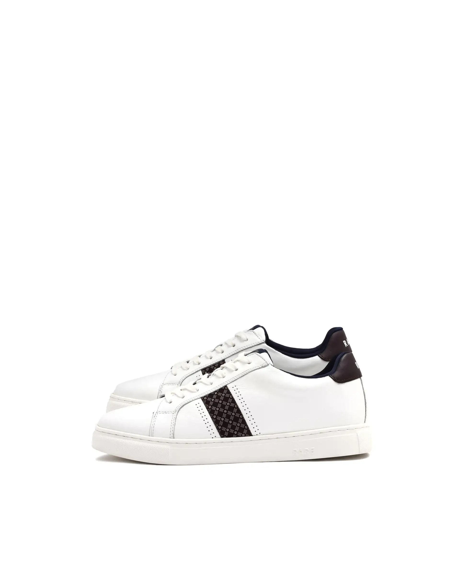 Rare Rabbit Men's Galileo Pro White Round Toe Monogram Branding Smart Casual Sneaker Shoes - Image 5