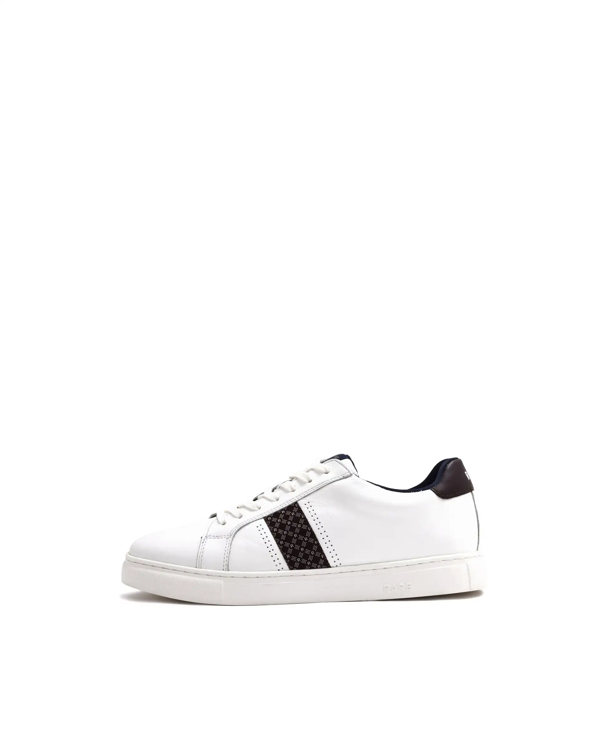 Rare Rabbit Men's Galileo Pro White Round Toe Monogram Branding Smart Casual Sneaker Shoes - Image 8