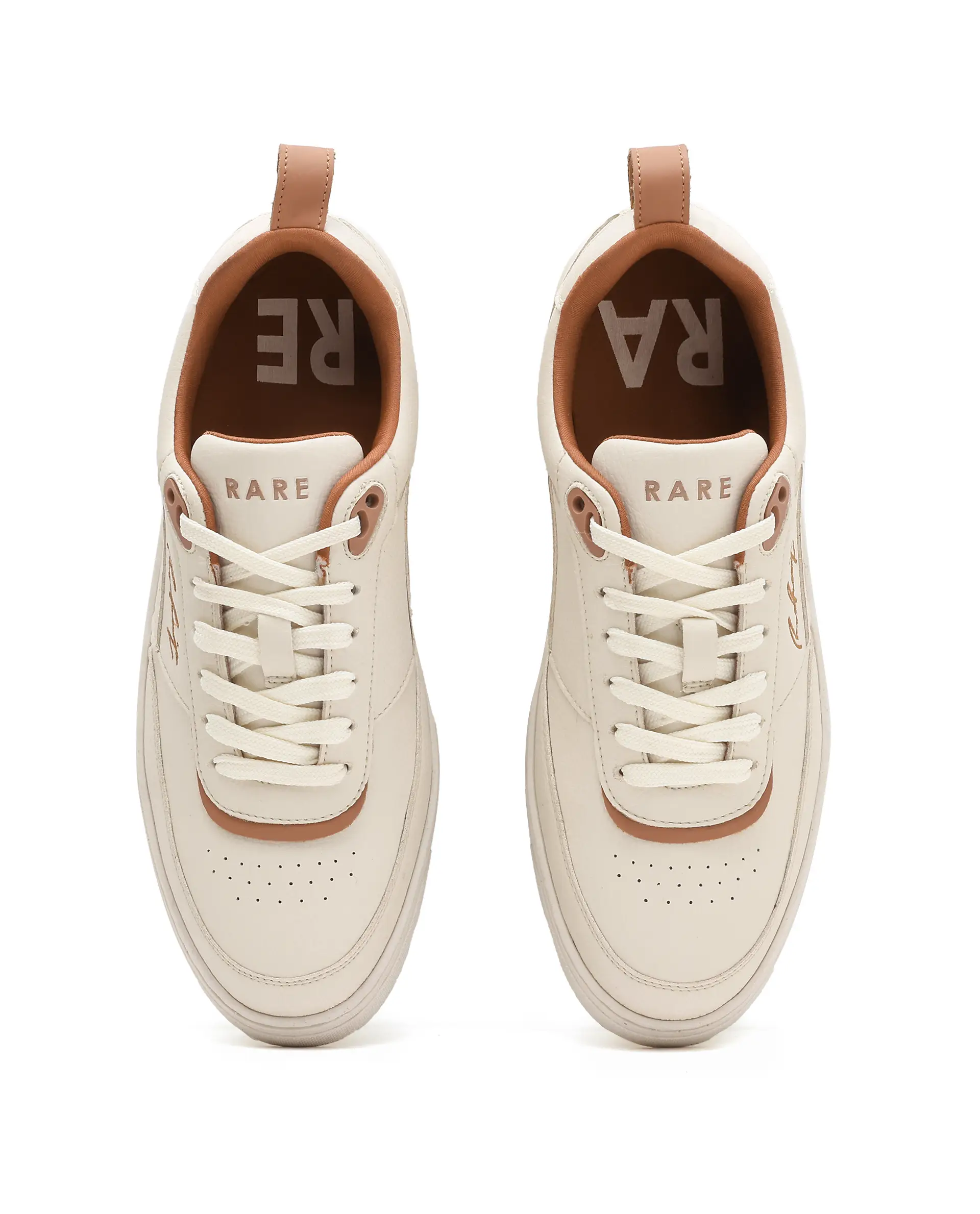 Rare Rabbit Men's Garen Beige Micro Fiber Causal Sneaker - Image 4