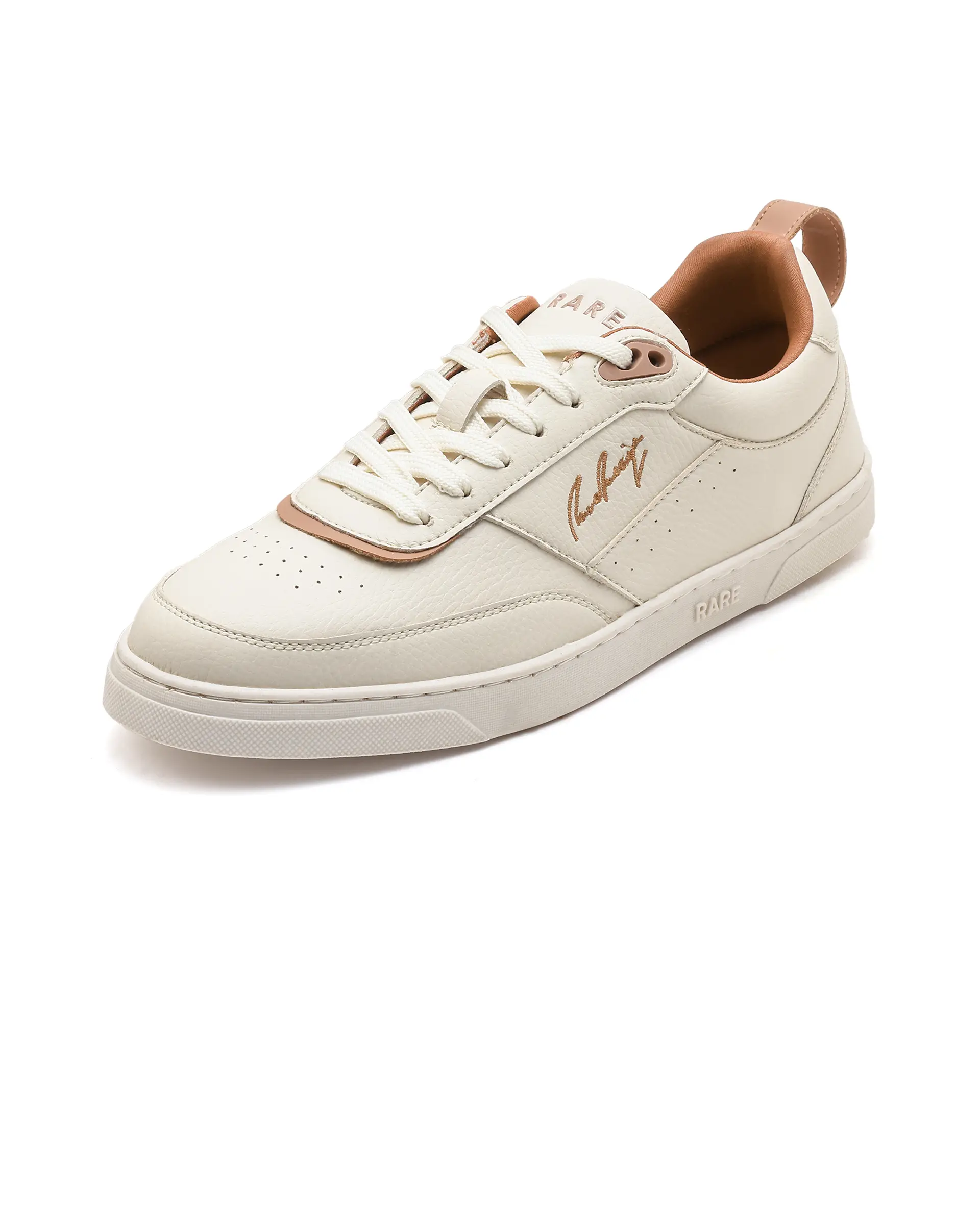 Rare Rabbit Men's Garen Beige Micro Fiber Causal Sneaker - Image 6