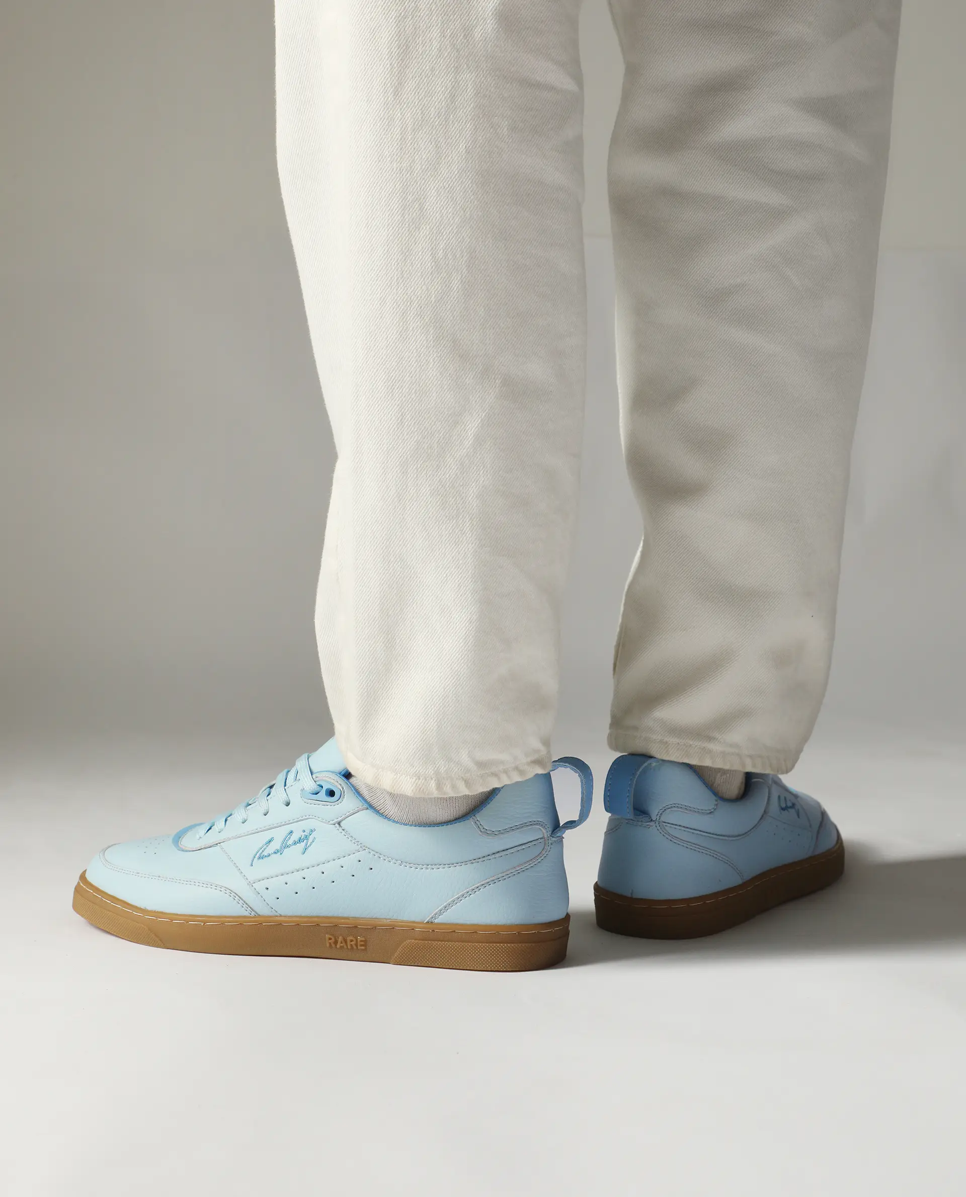 Rare Rabbit Men's Garen Blue Micro Fiber Causal Sneaker - Image 2