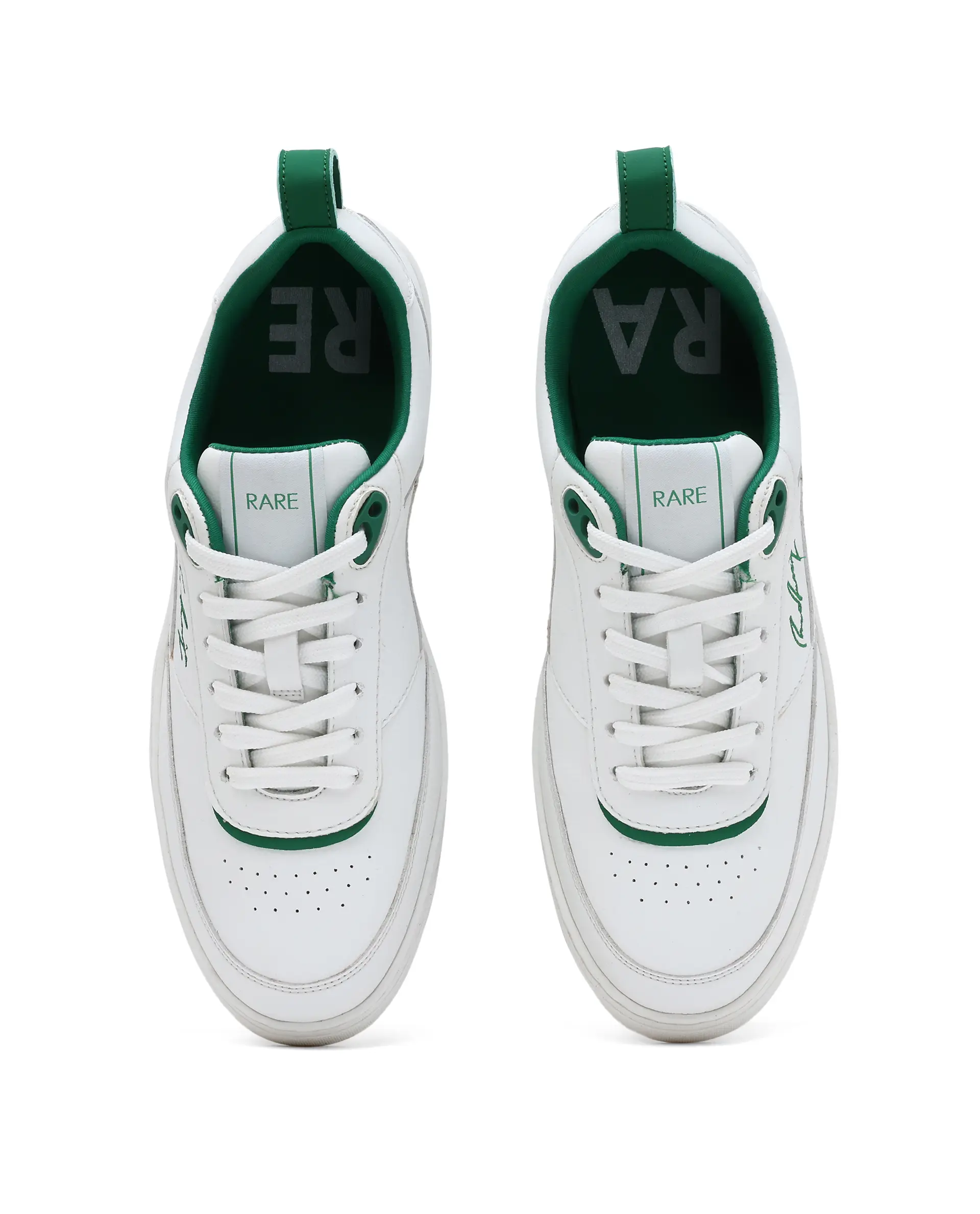 Rare Rabbit Men's Garen Green Micro Fiber Causal Sneaker - Image 4
