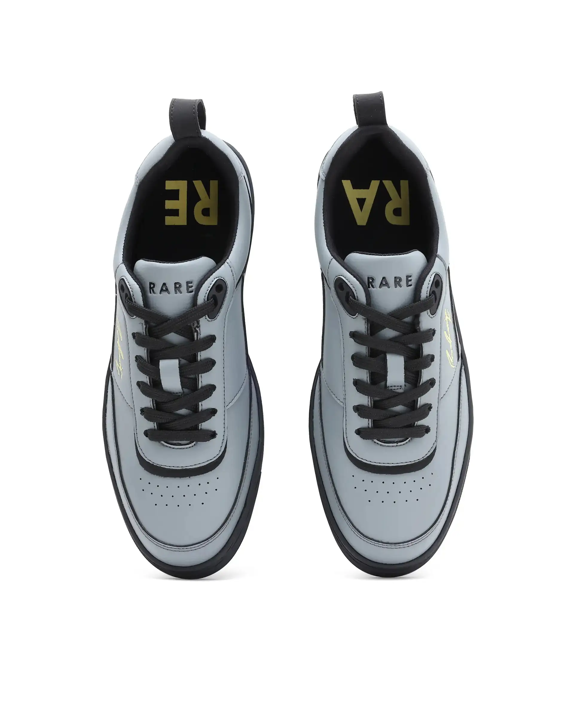 Rare Rabbit Men's Garen Grey Micro Fiber Causal Sneaker - Image 4
