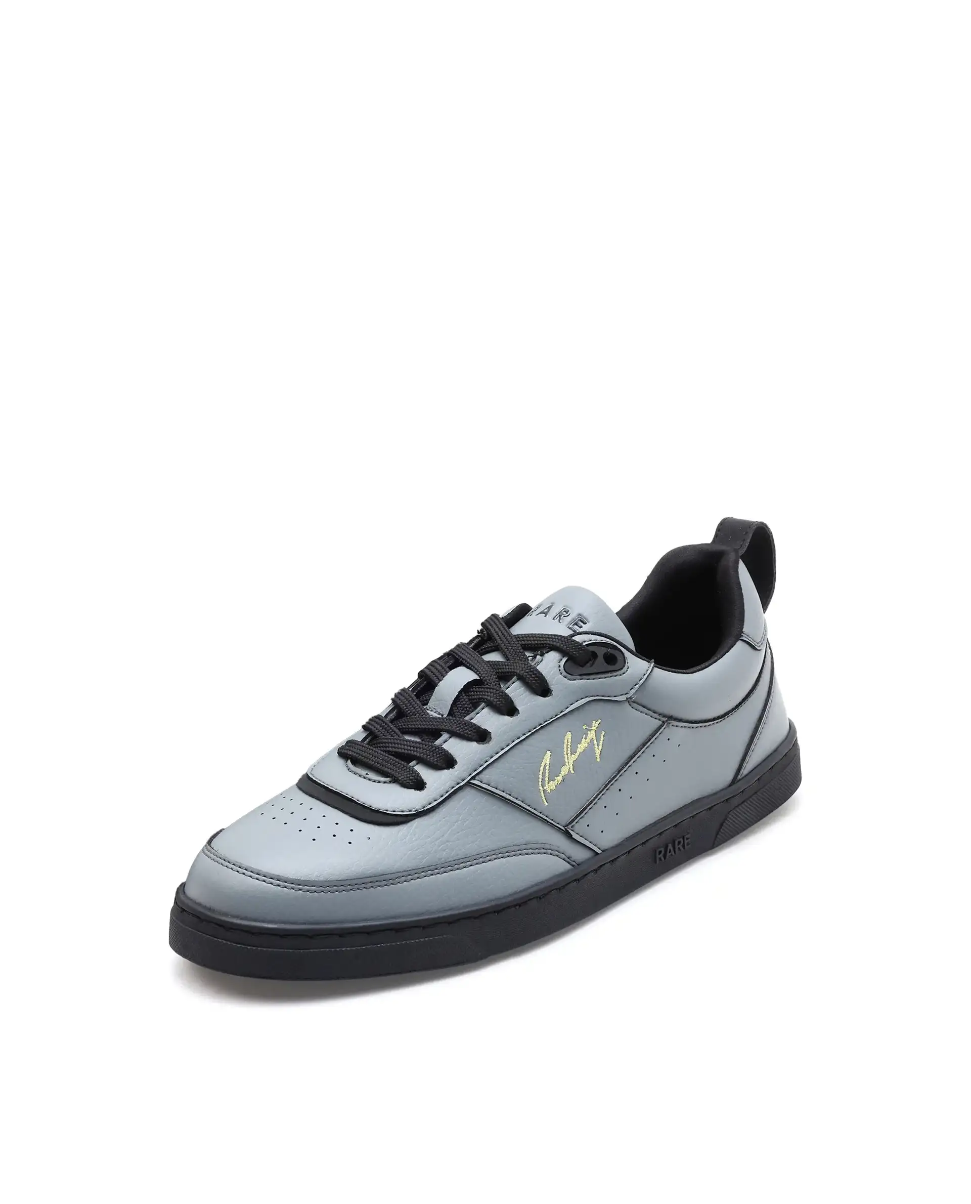 Rare Rabbit Men's Garen Grey Micro Fiber Causal Sneaker - Image 6