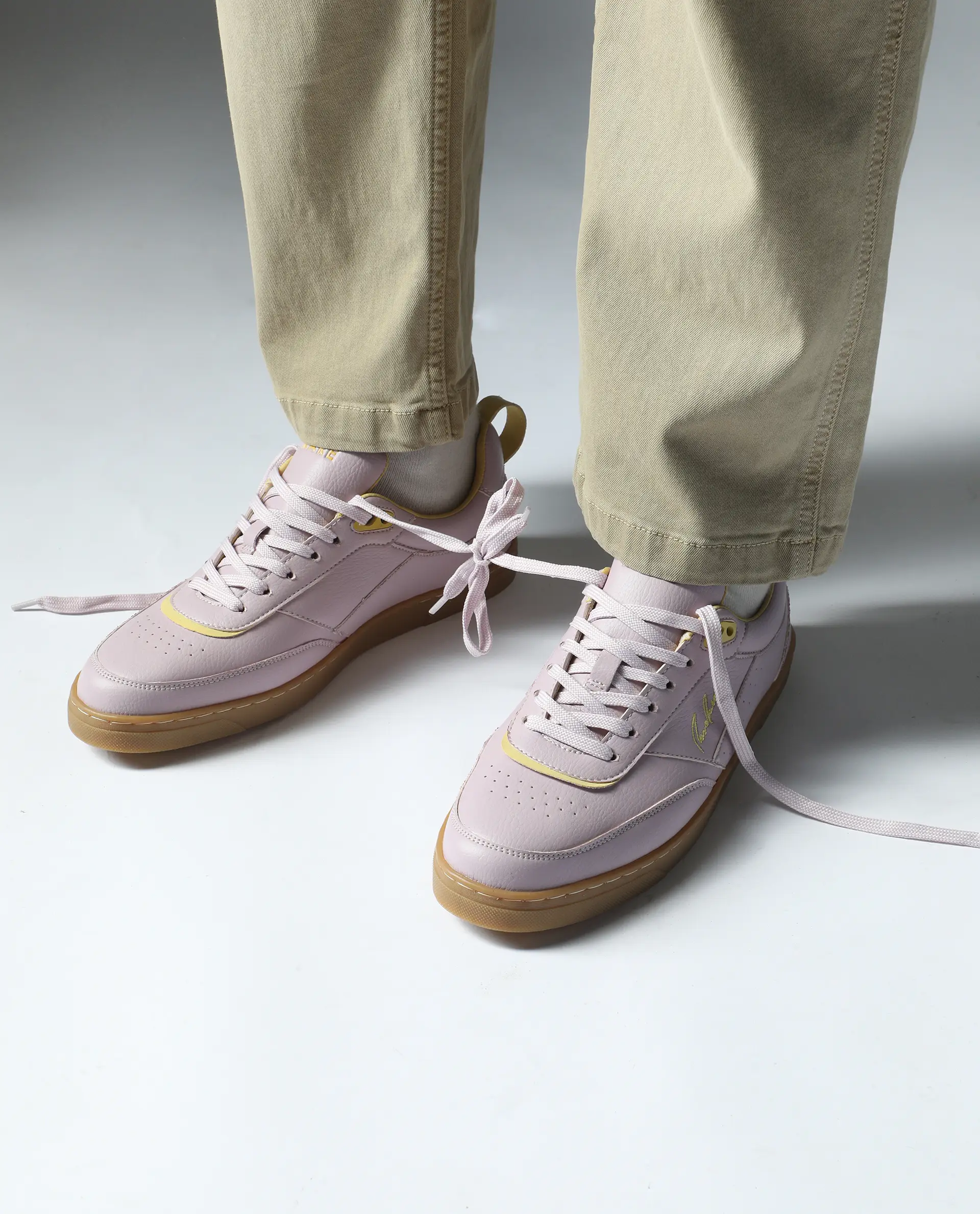 Rare Rabbit Men's Garen Lilac Micro Fiber Causal Sneaker - Image 2