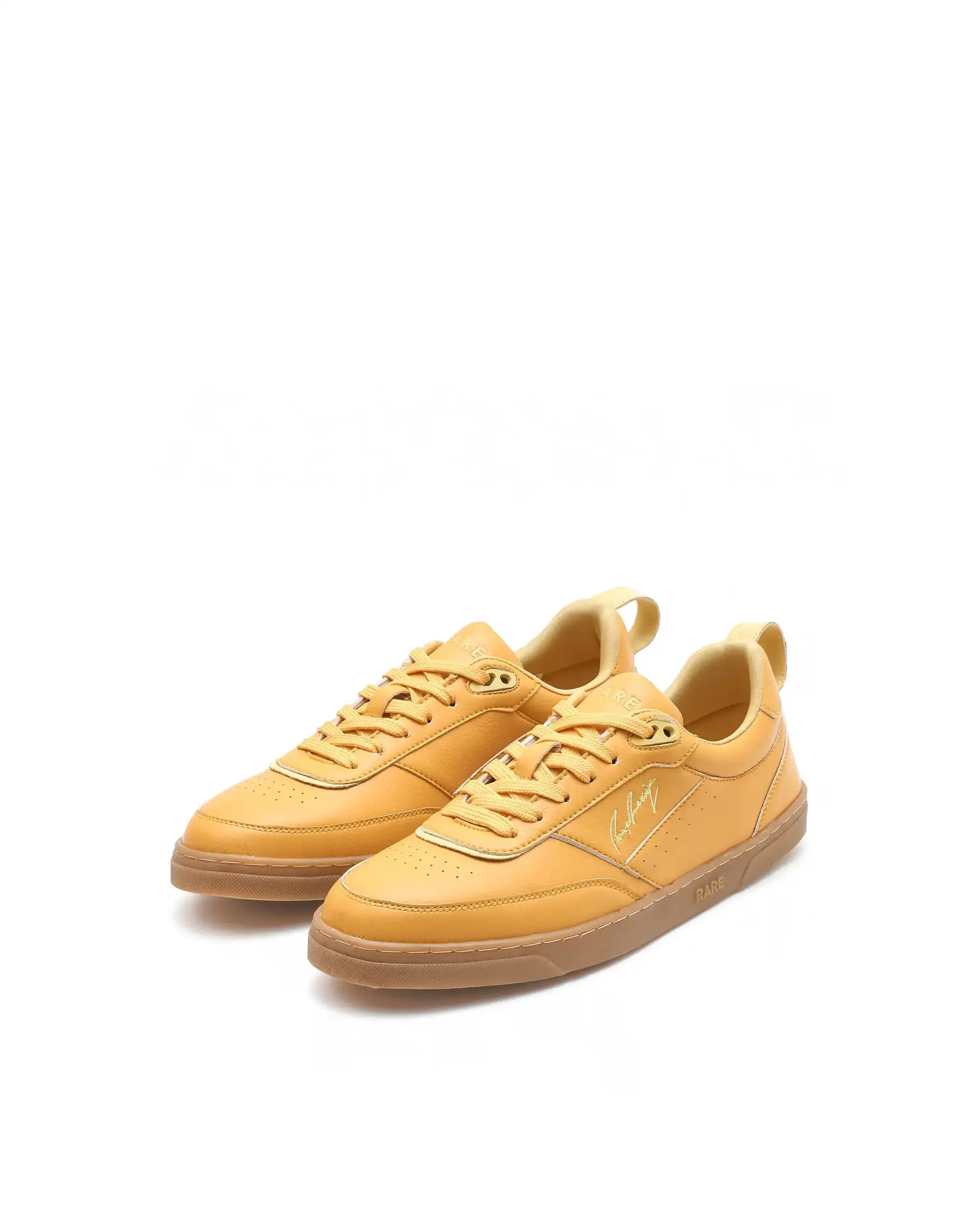 Rare Rabbit Men's Garen Mustard Micro Fiber Causal Sneaker - Image 3