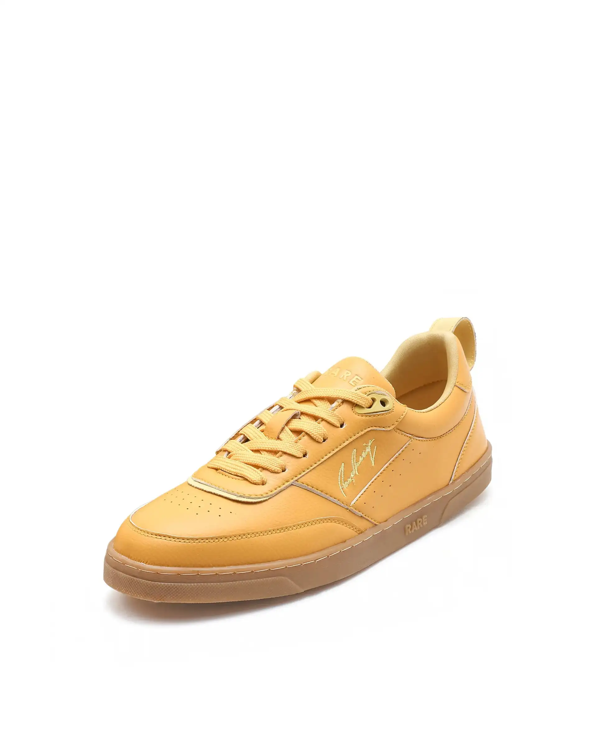 Rare Rabbit Men's Garen Mustard Micro Fiber Causal Sneaker - Image 7