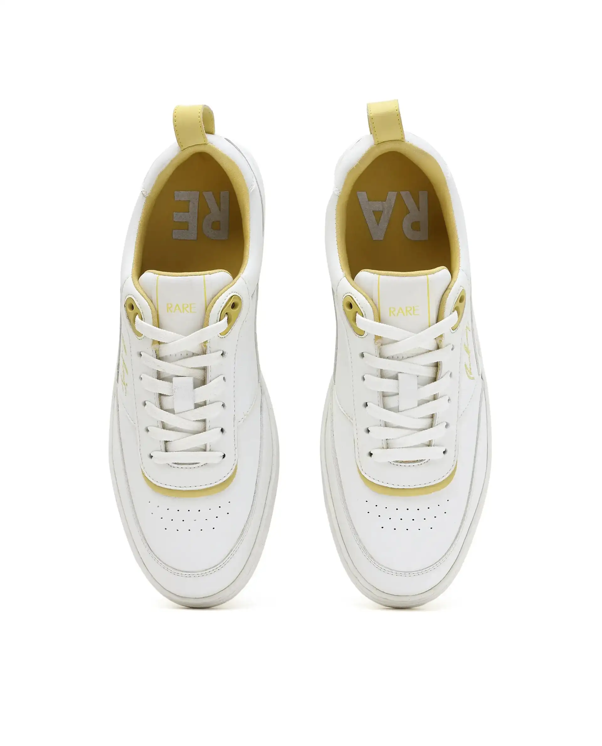 Rare Rabbit Men's Garen Yellow Micro Fibercausal Sneaker - Image 4