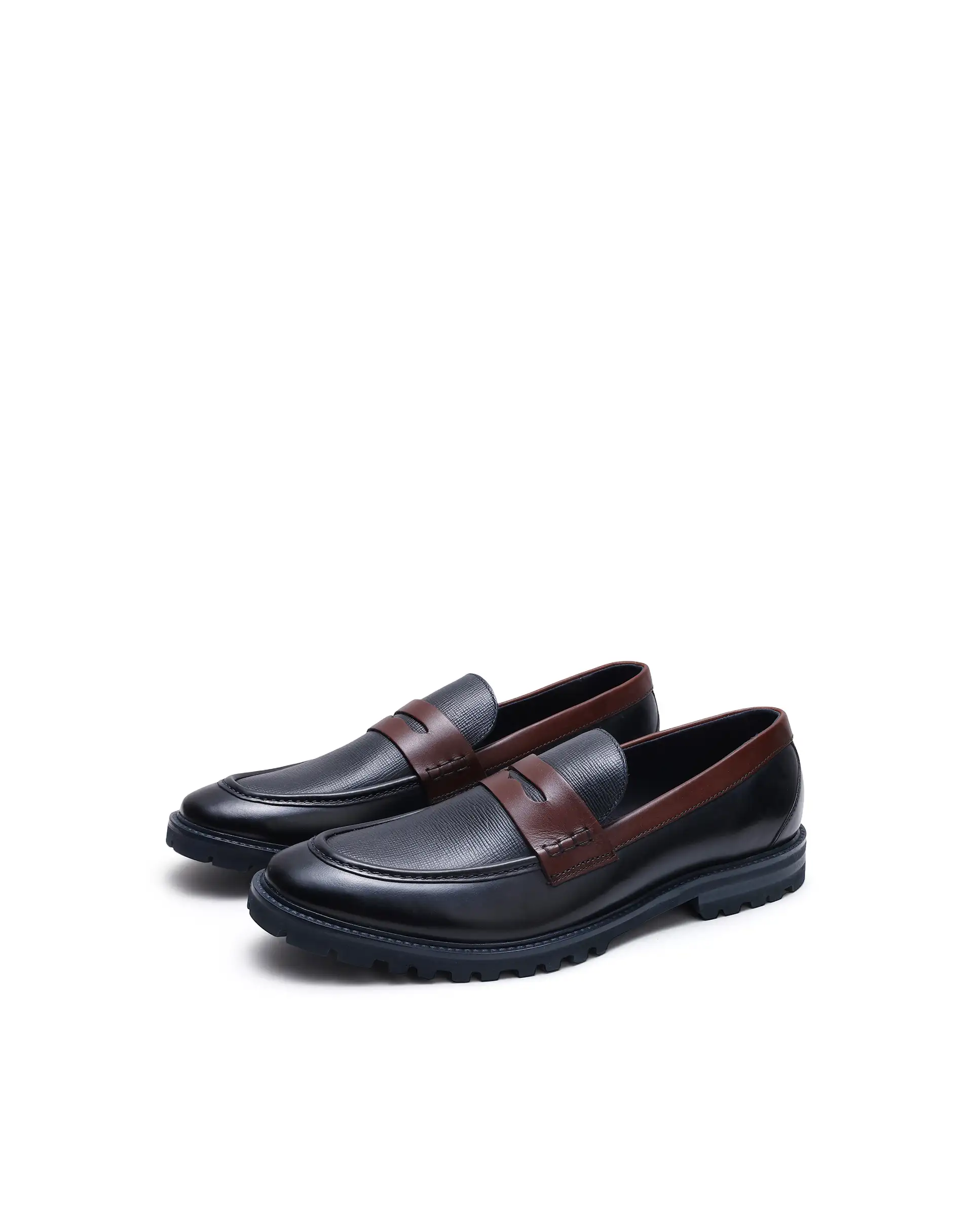 Rare Rabbit Men's Garfield Navy Leather Mocassin - Image 2