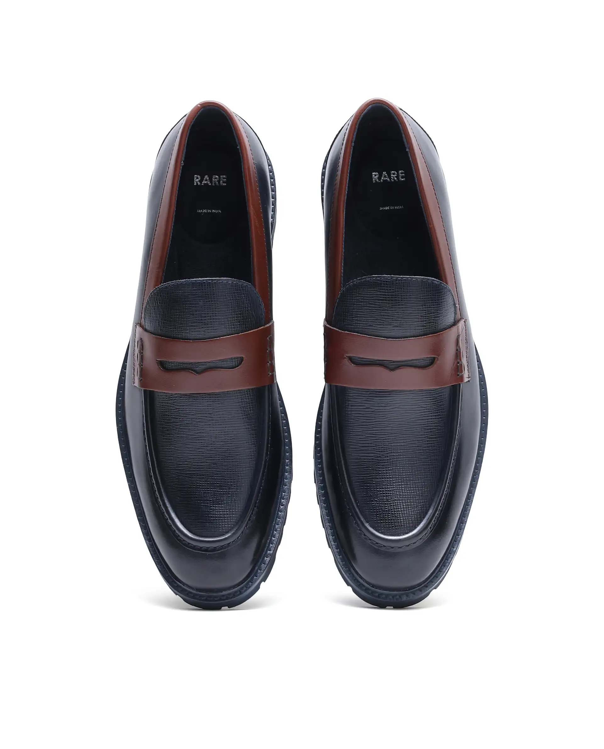 Rare Rabbit Men's Garfield Navy Leather Mocassin - Image 3