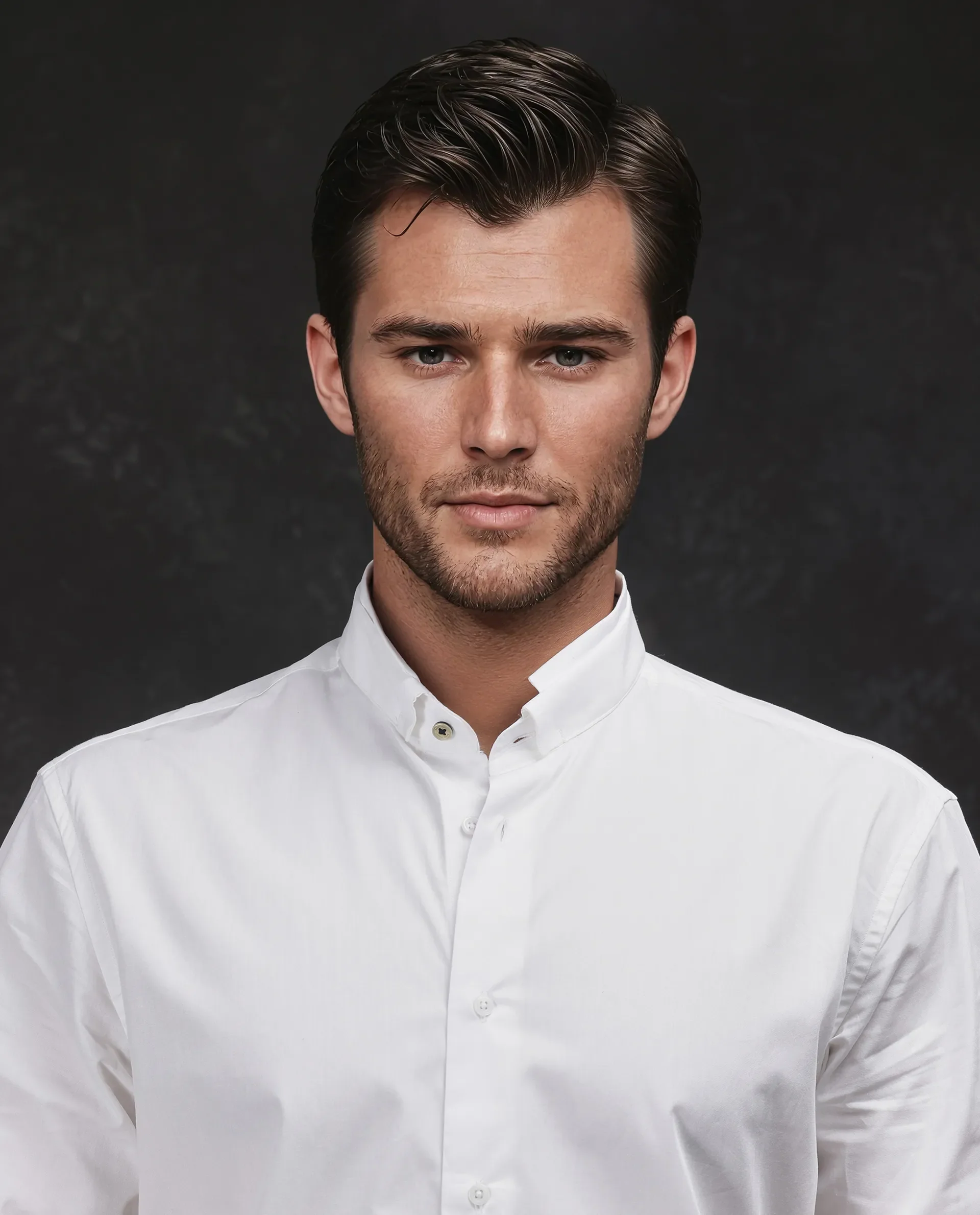 Rare Rabbit Men's Garry White Cotton Plain Relaxed Fit Full Sleeve Mandarin Collar Shirt - Image 5