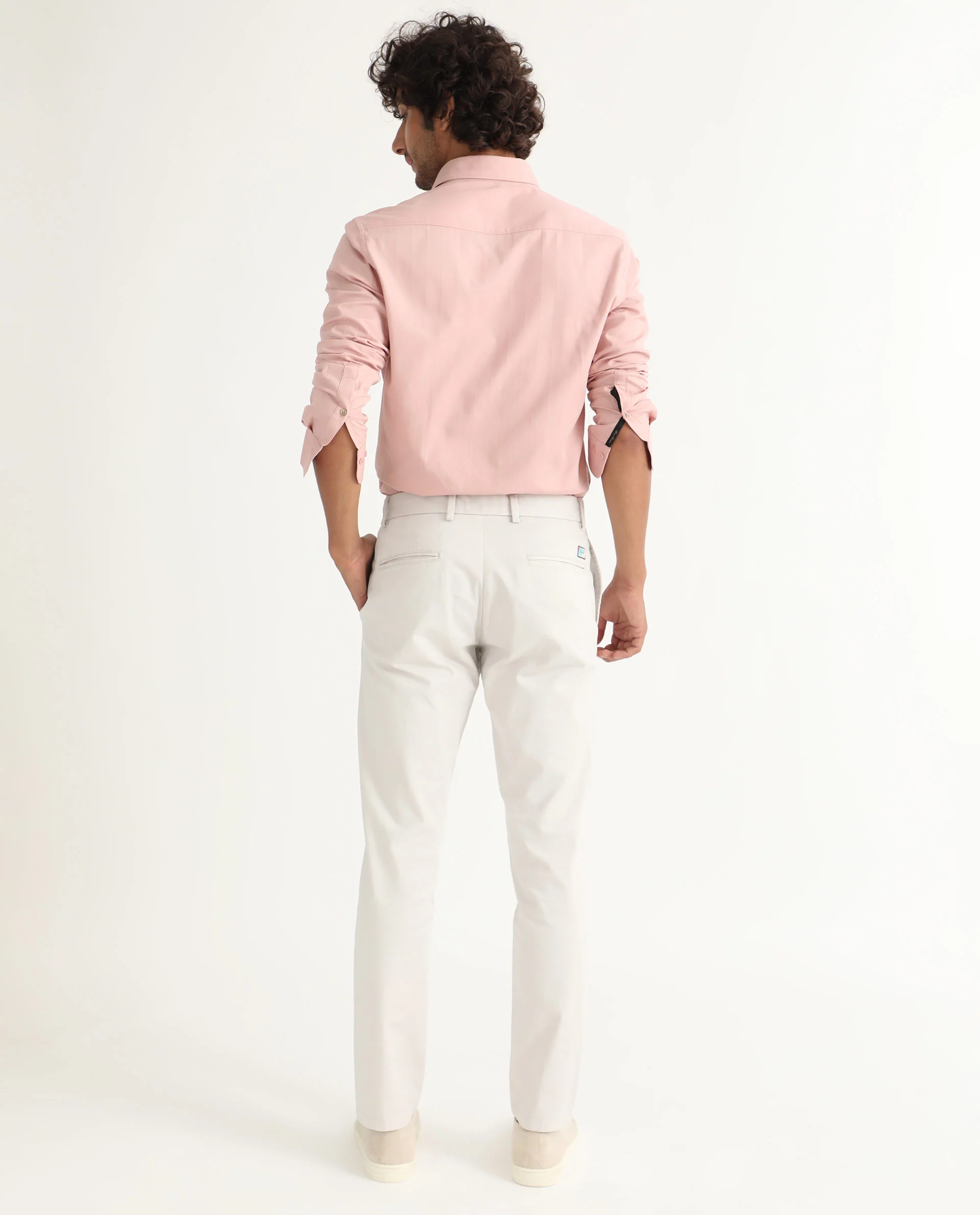 Rare Rabbit Men's Gazan Dusky Pink Cotton Striped Print Regular Fit Full Sleeve Collared Shirt - Image 7