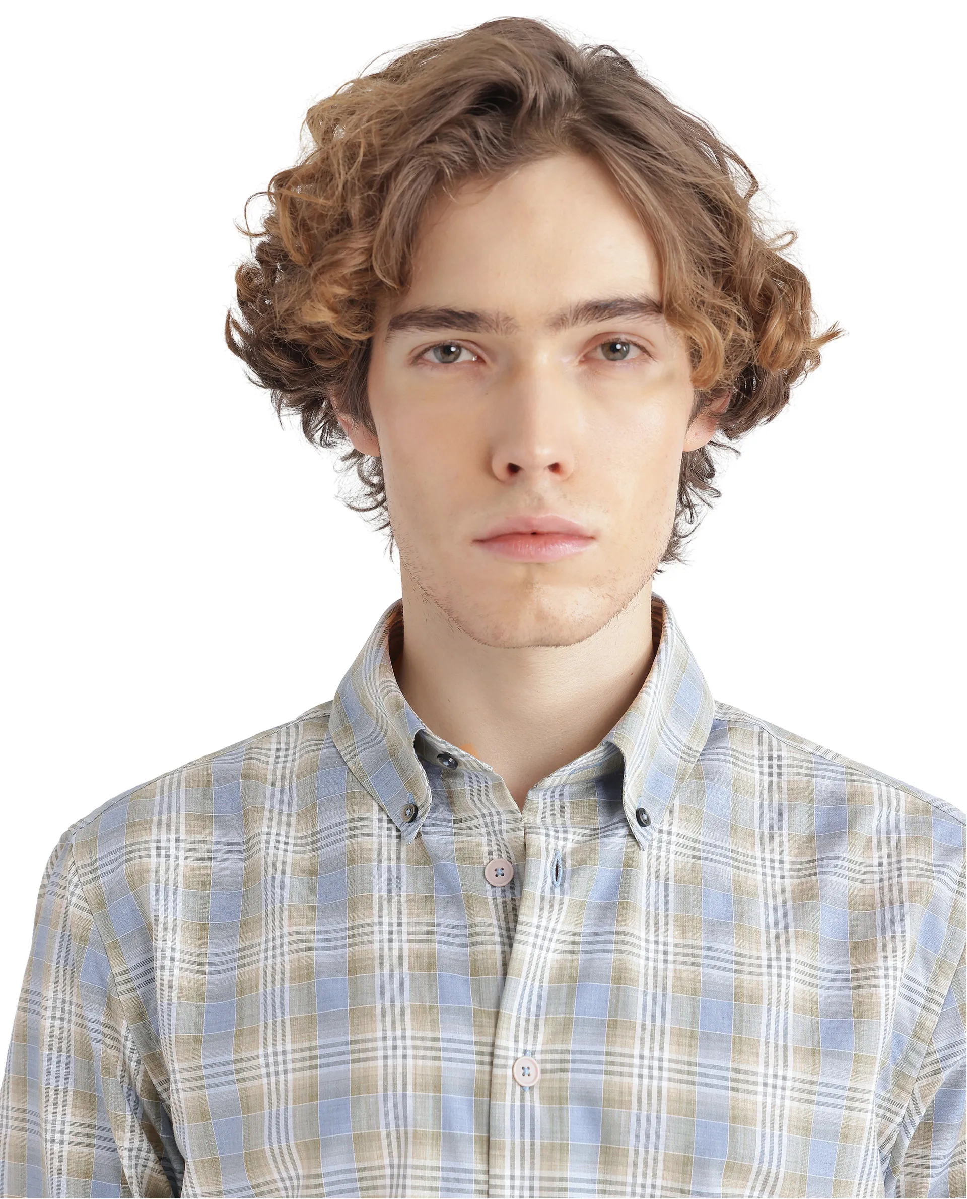 Rare Rabbit Men's Geko Pastel Green Cotton Checked Print Regular Fit Full Sleeve Collared Shirt - Image 3