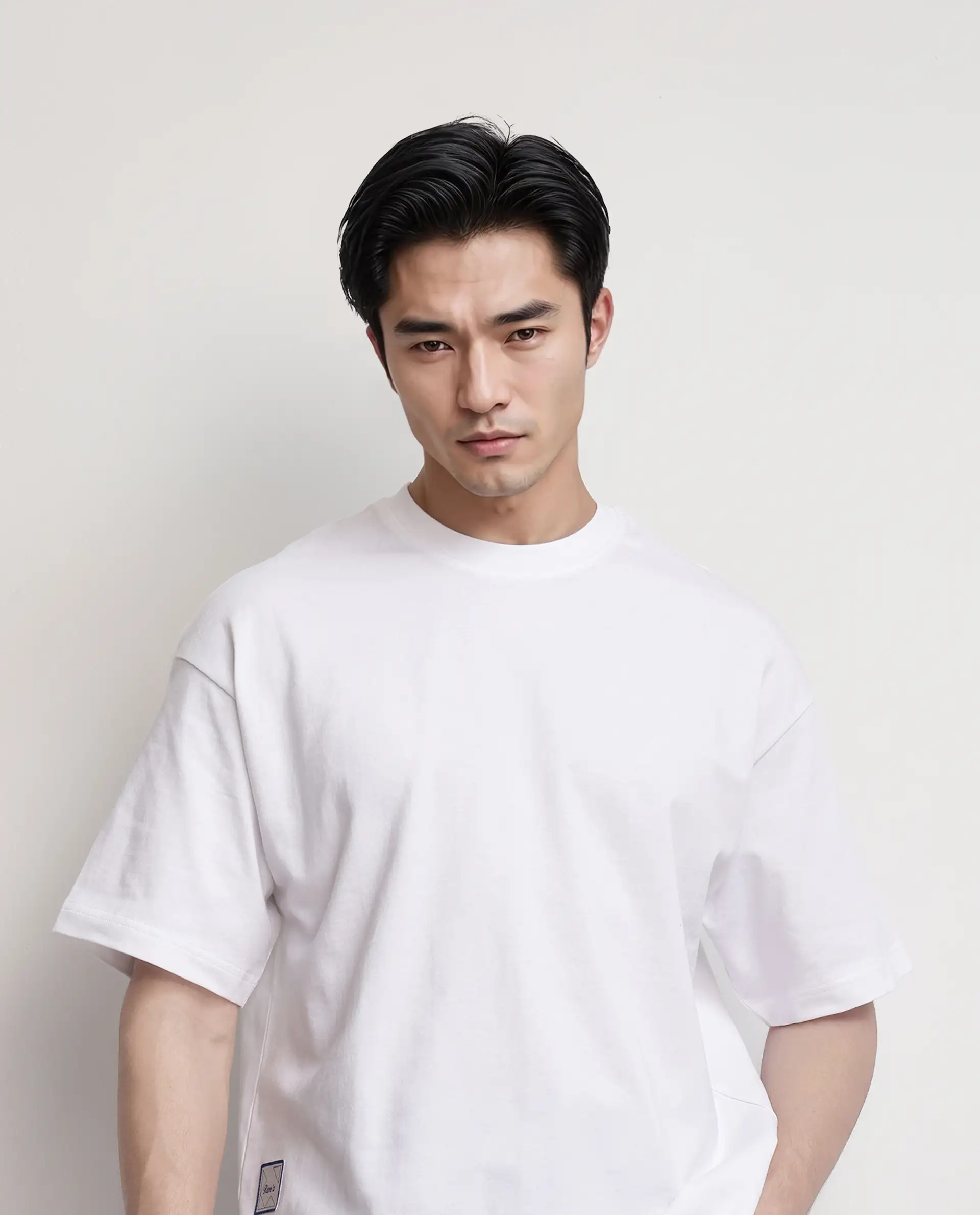 Rare Rabbit Men's Geon White Cotton Blend Graphic Print Oversized Fit Half Sleeve Crew Neck T-Shirt - Image 5