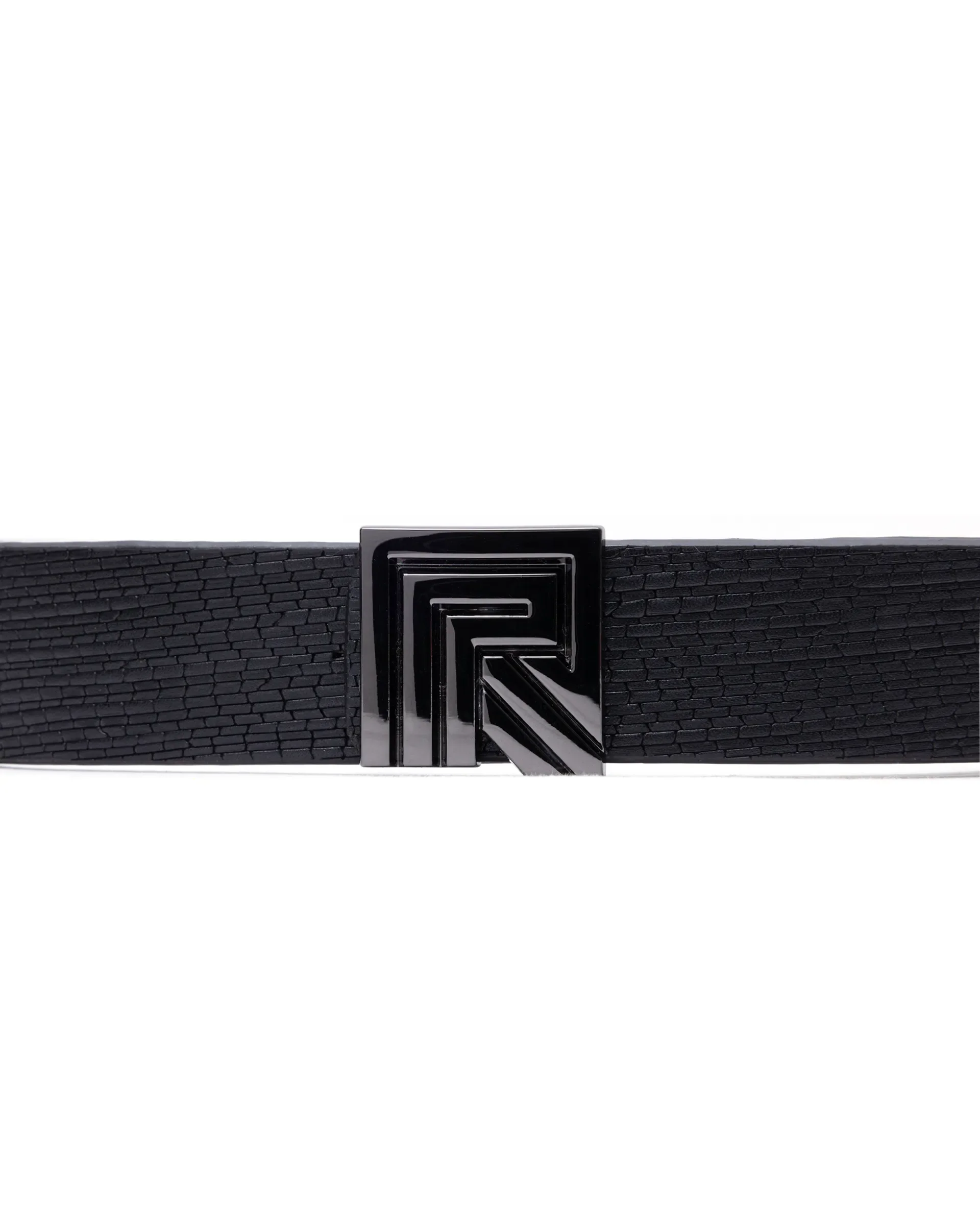 Rare Rabbit Men Geous Black Leather Belt - Image 4