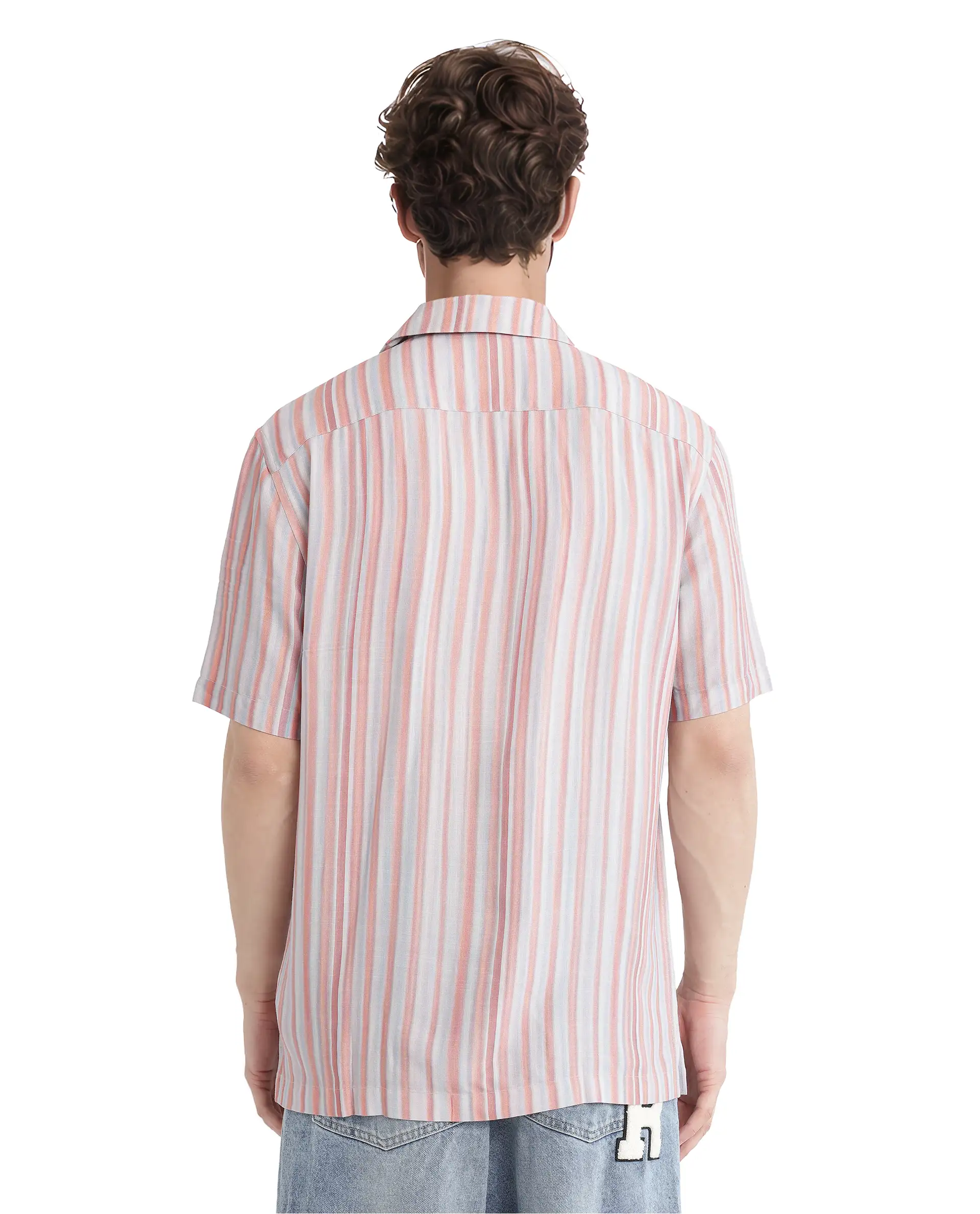 Rare Rabbit Men's Gero Dusky Pink Viscose Blend Floral Print Boxy Fit Half Sleeve Cuban Collar Shirt - Image 4