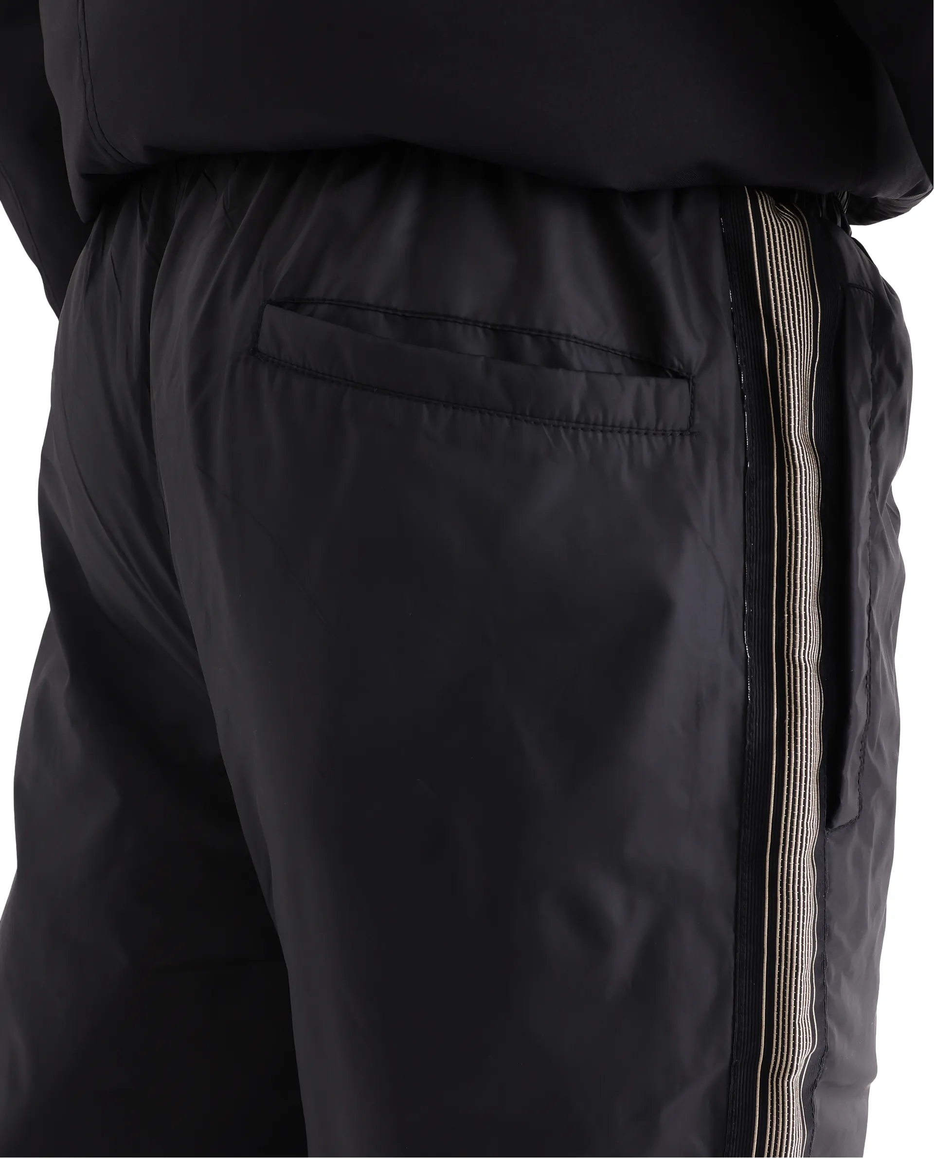 Rare Rabbit Men's Ghana-B Black Cotton Plain Regular Fit Track Pant - Image 4