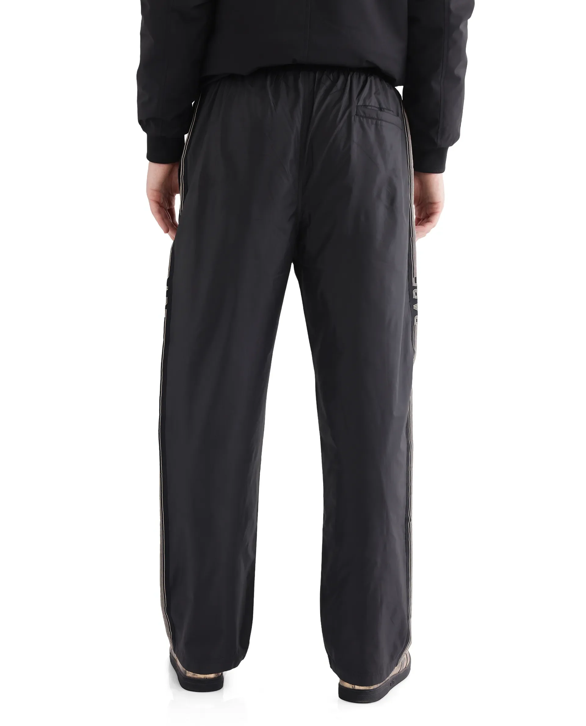 Rare Rabbit Men's Ghana-B Black Cotton Plain Regular Fit Track Pant - Image 5