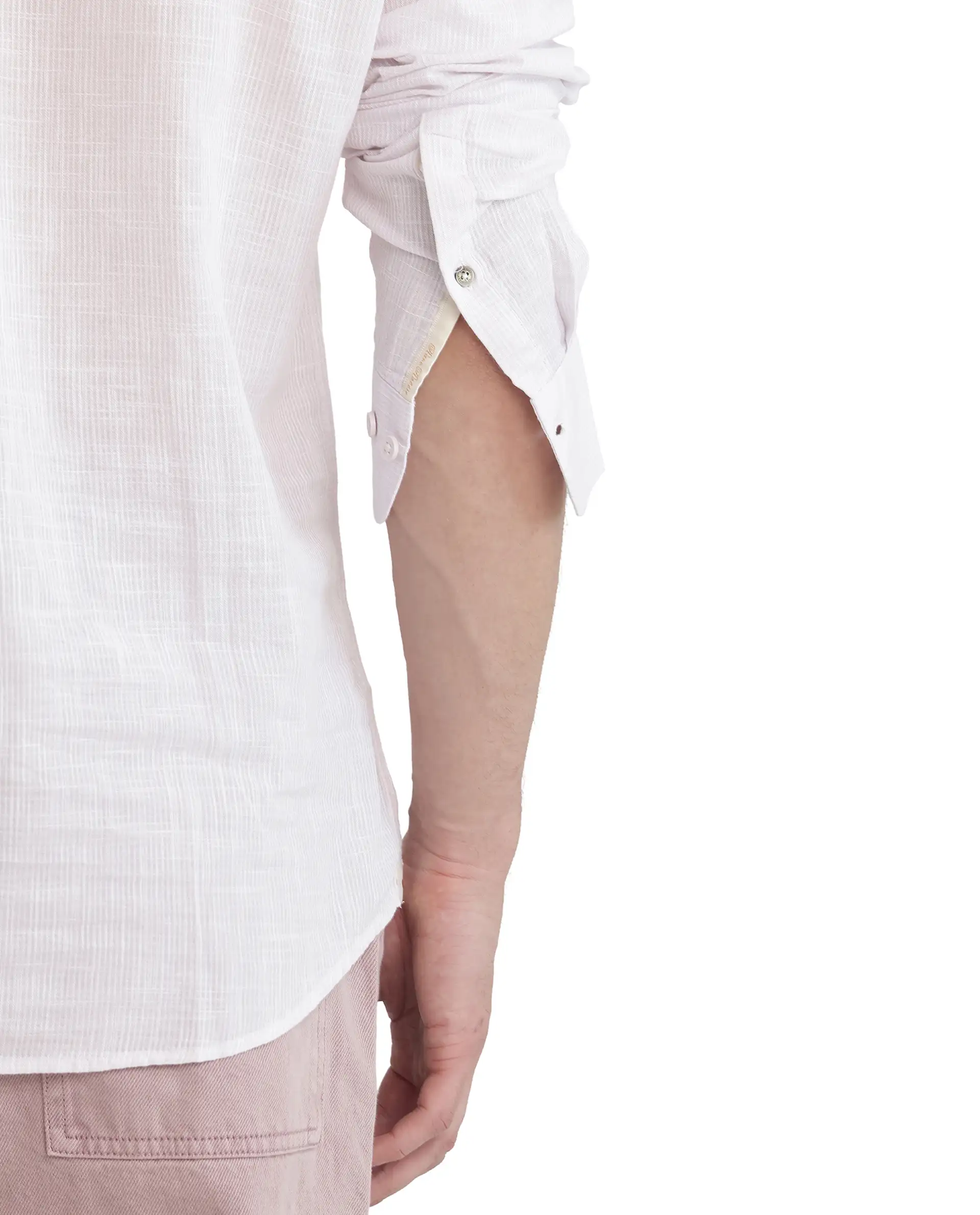 Rare Rabbit Men's Gico Pastel Pink Cotton Plain Regular Fit Full Sleeve Collared Shirt - Image 9