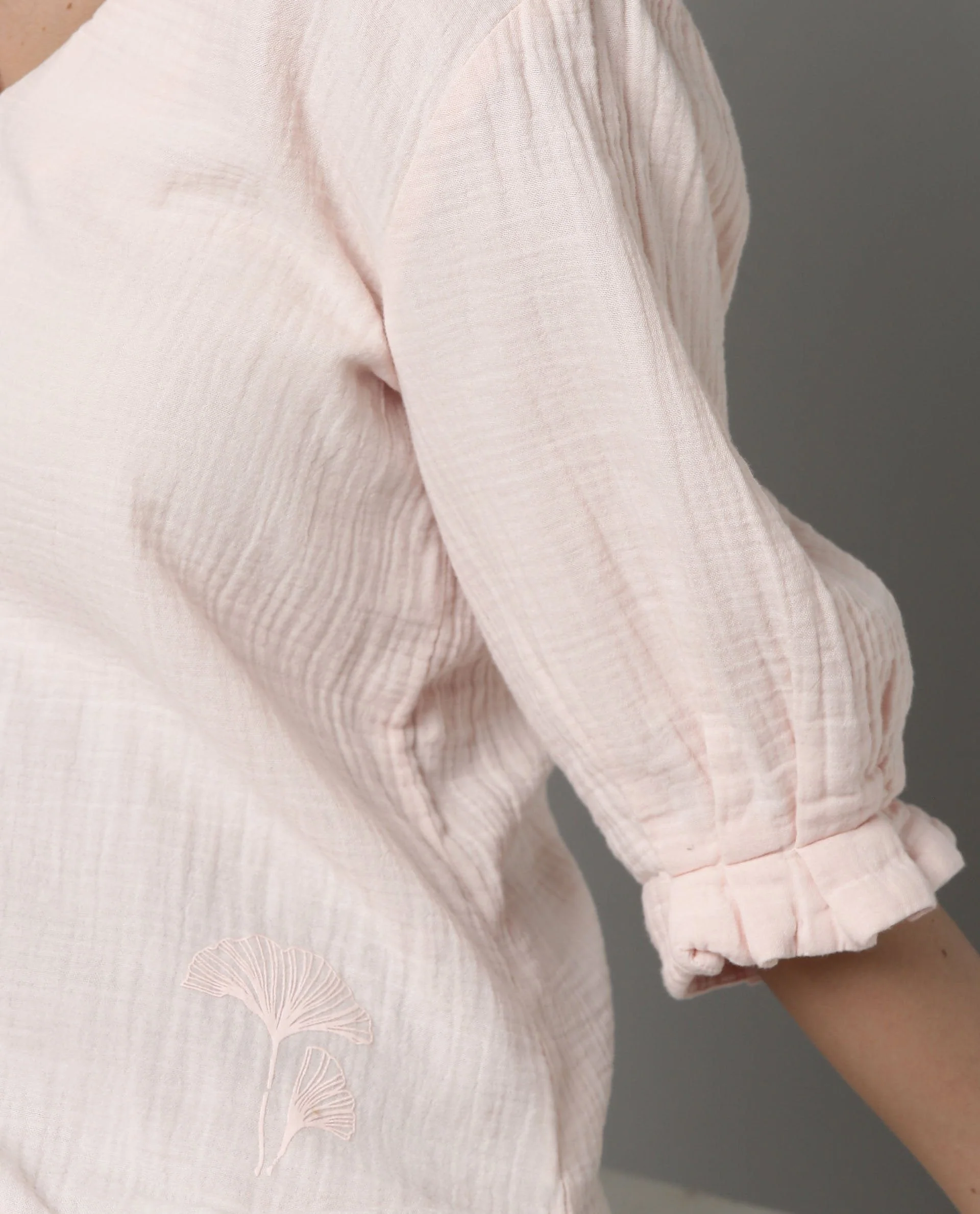 Rareism Women Glacier Pink Top Full Sleeves Solid - Image 2