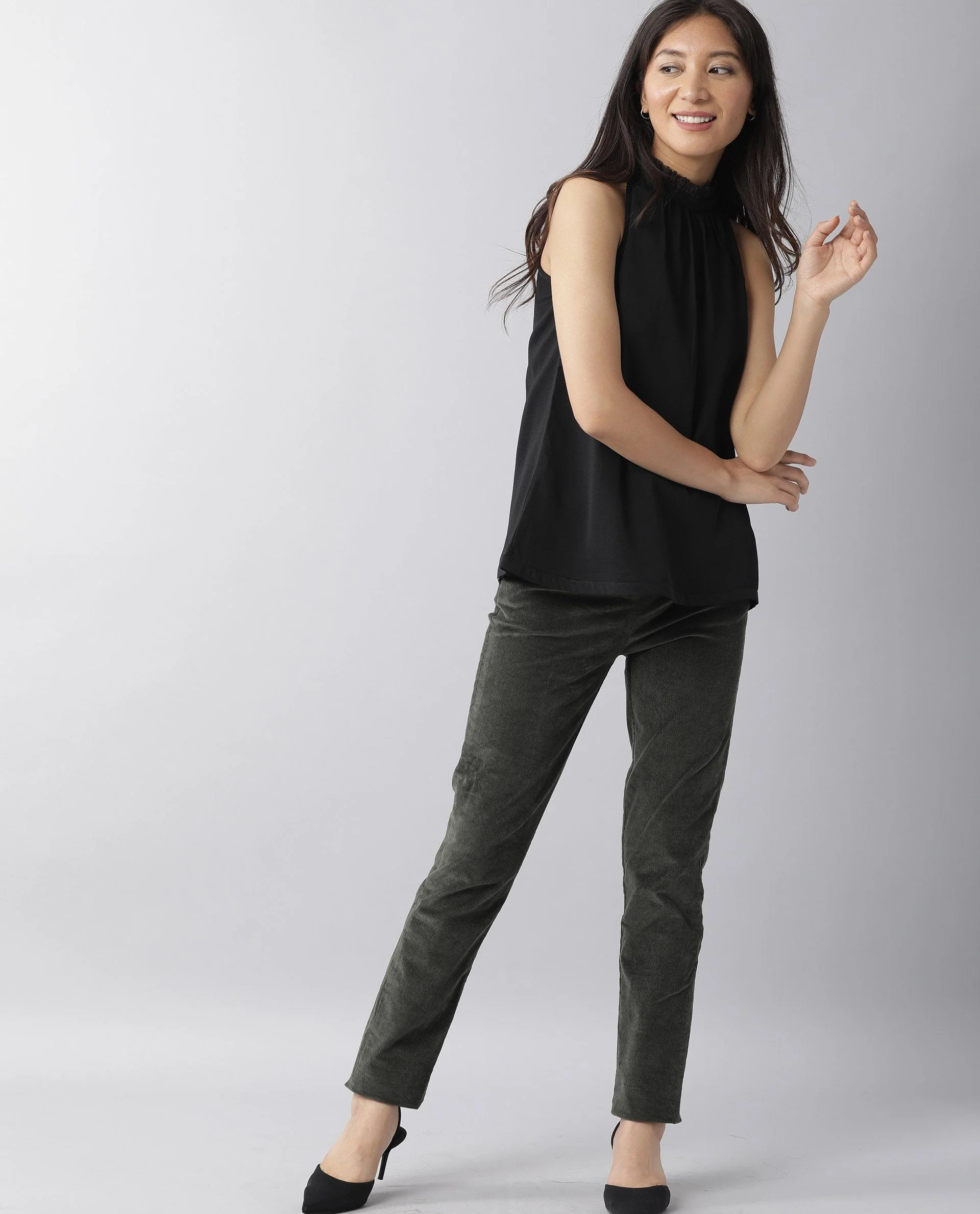 Rareism Women Gladis Black Top Sleeveless Solid - Image 3