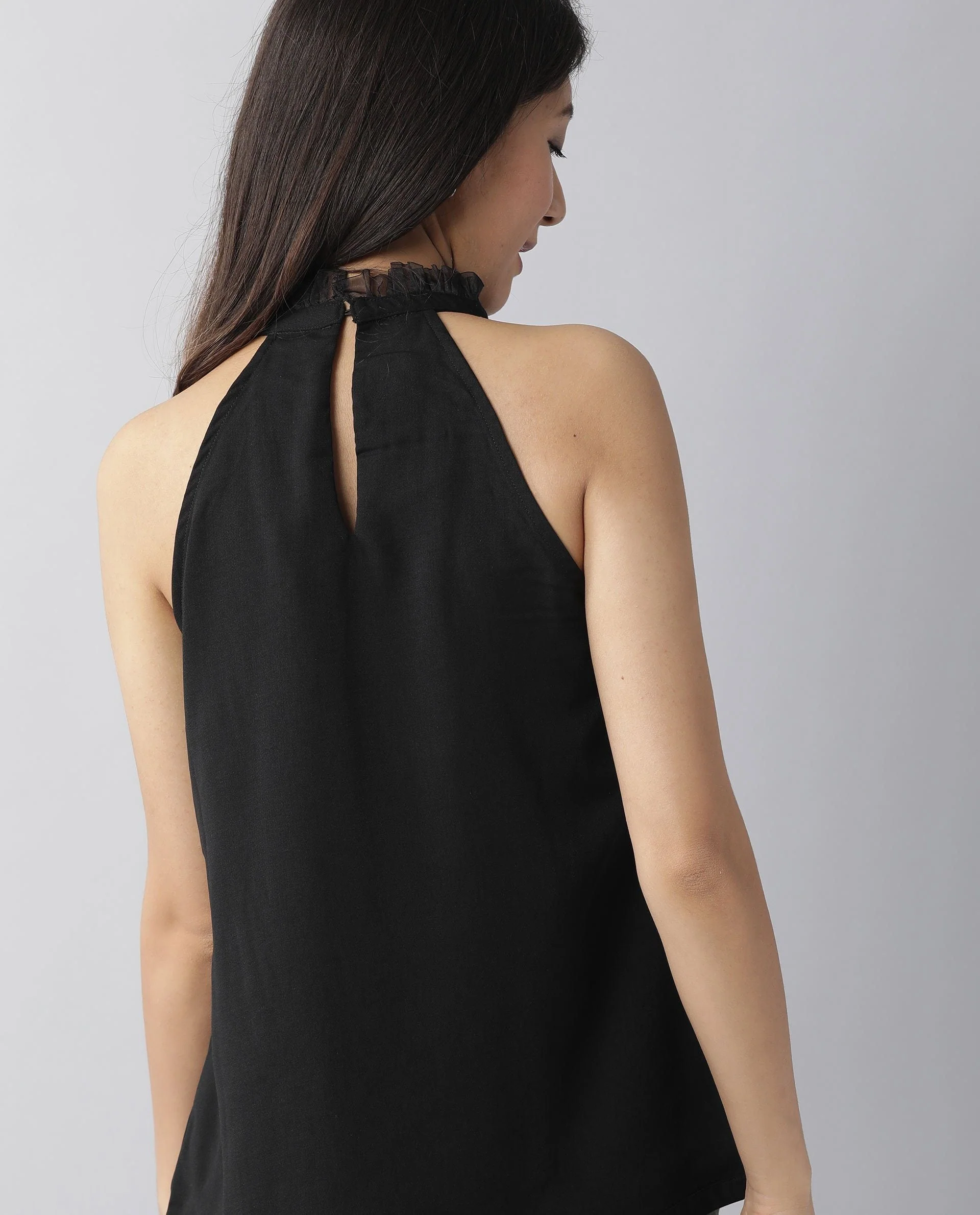 Rareism Women Gladis Black Top Sleeveless Solid - Image 4