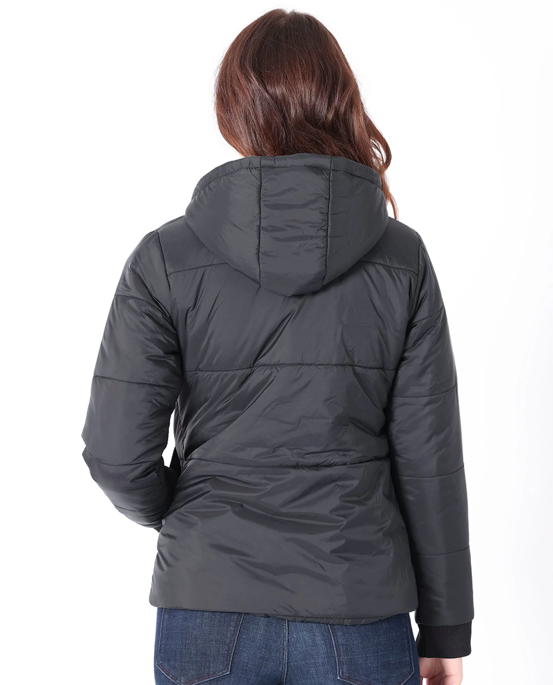 Rareism Women's Glasha Hls Black Polyester Hooded Plain Regular Fit Jacket - Image 11