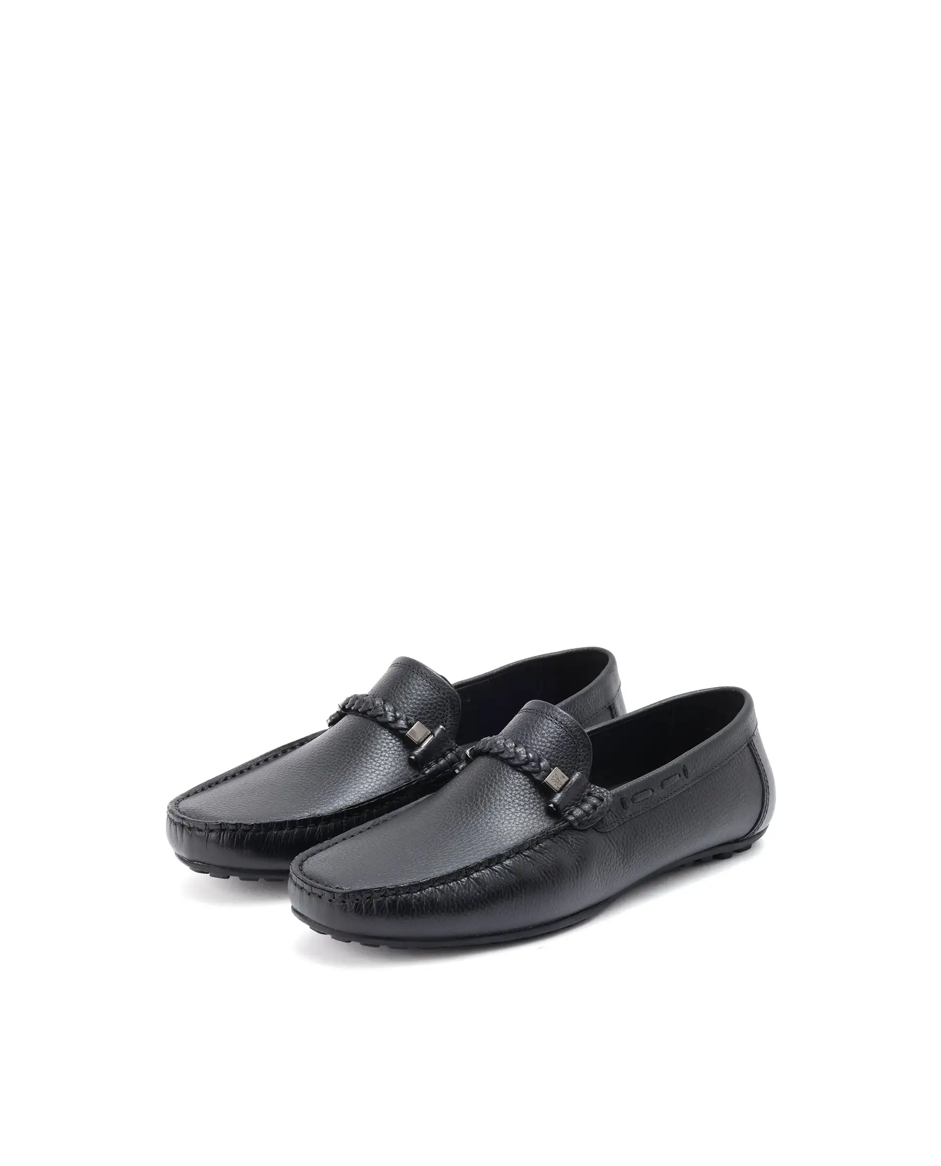Rare Rabbit Men's Grain Black Slip-On Genuine Milled Leather Driving Moccasin - Image 3