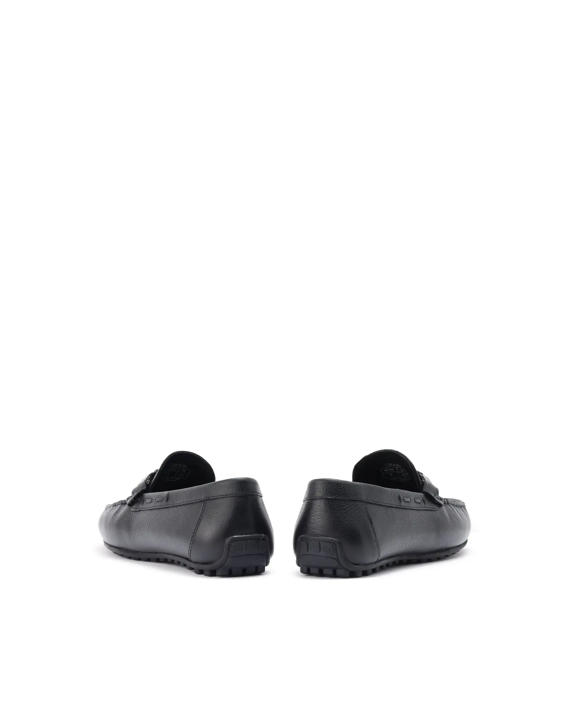 Rare Rabbit Men's Grain Black Slip-On Genuine Milled Leather Driving Moccasin - Image 6