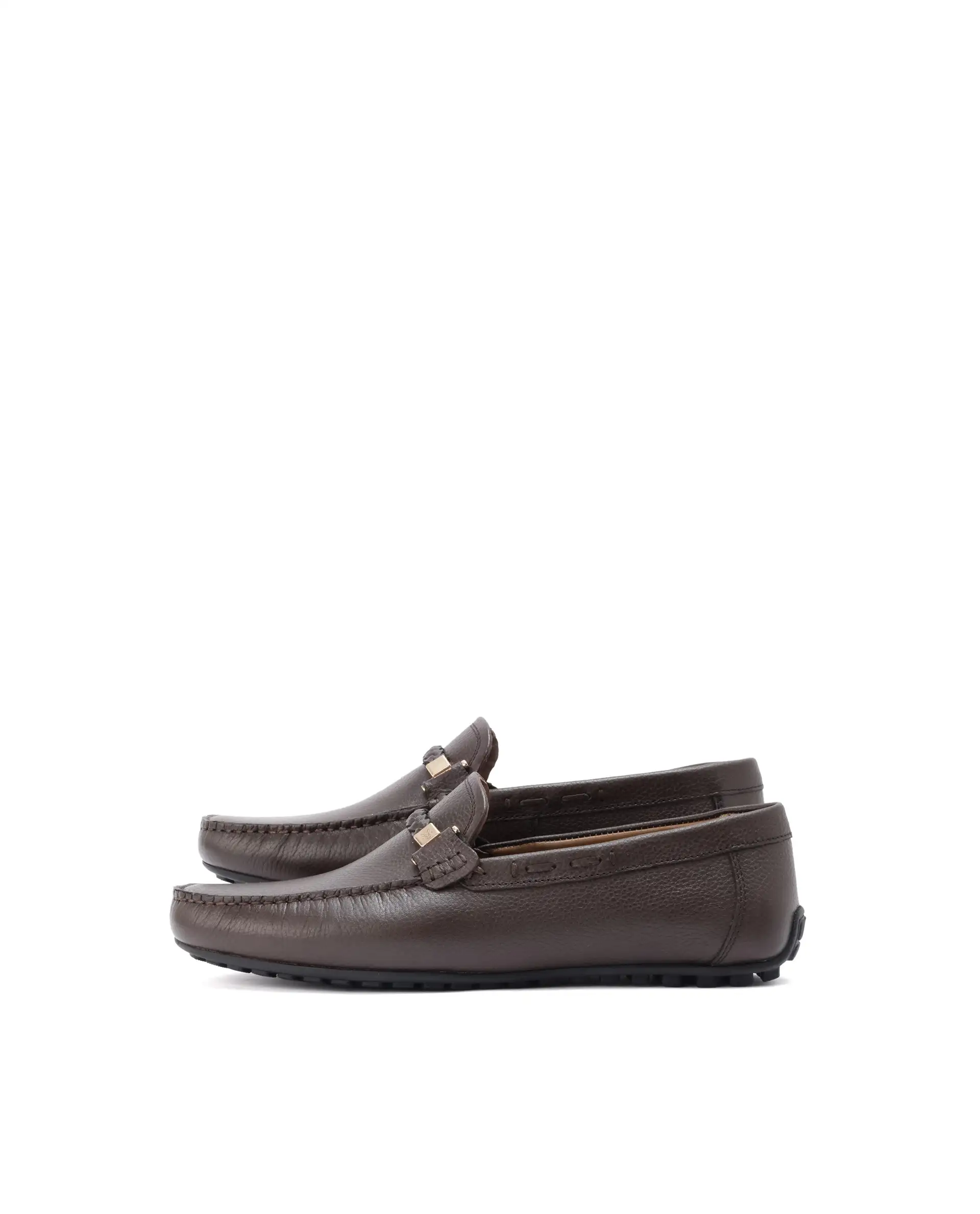 Rare Rabbit Men's Grain Brown Slip-On Genuine Milled Leather Driving Moccasin - Image 5