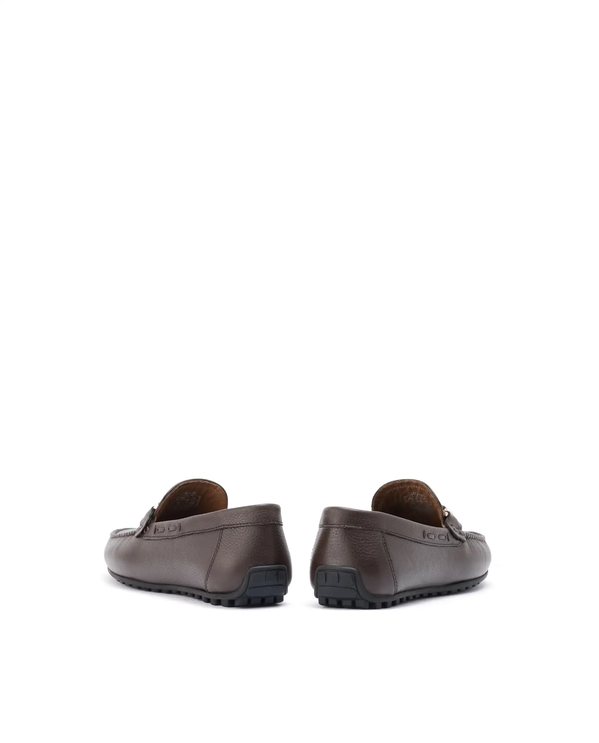 Rare Rabbit Men's Grain Brown Slip-On Genuine Milled Leather Driving Moccasin - Image 6
