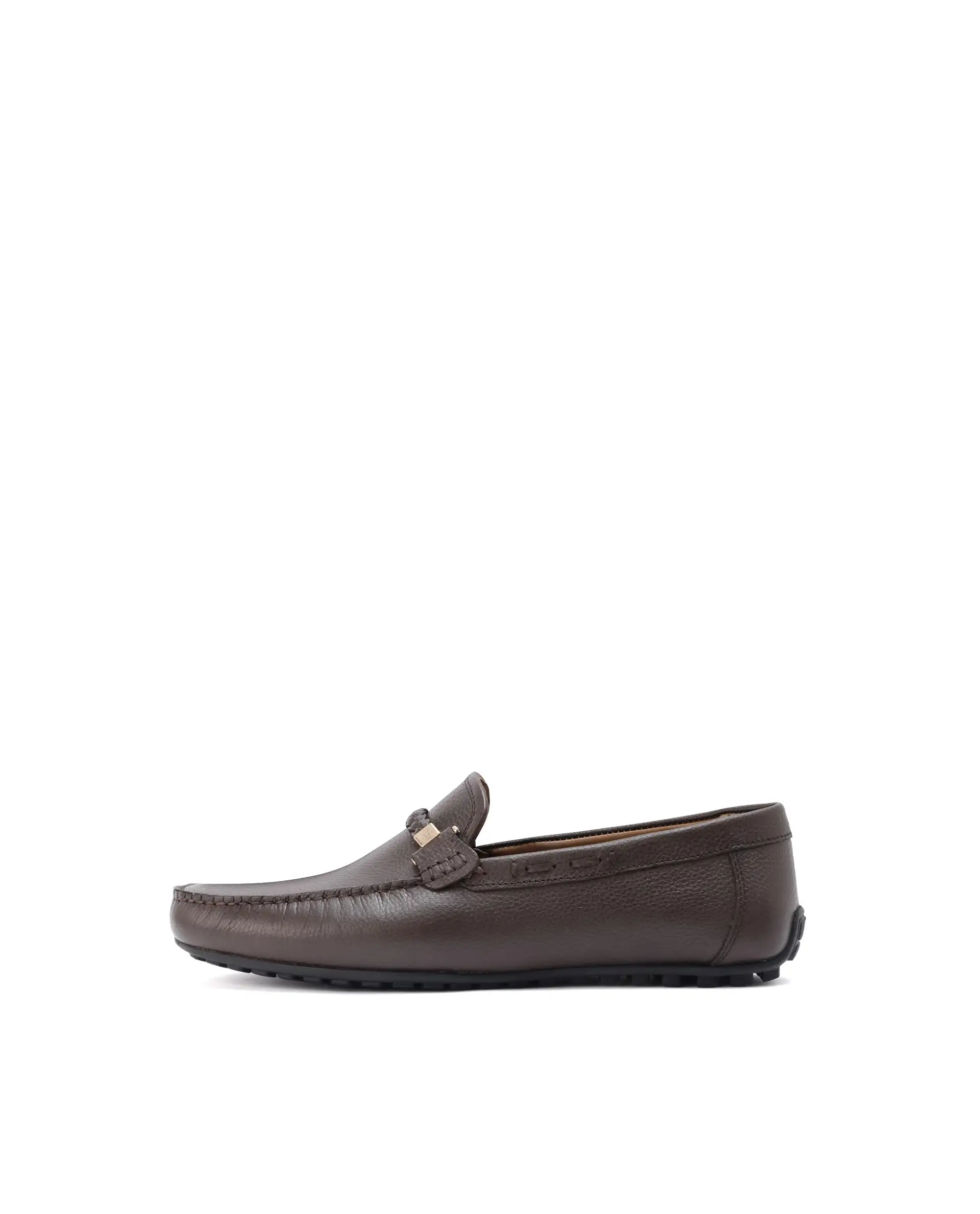 Rare Rabbit Men's Grain Brown Slip-On Genuine Milled Leather Driving Moccasin - Image 8