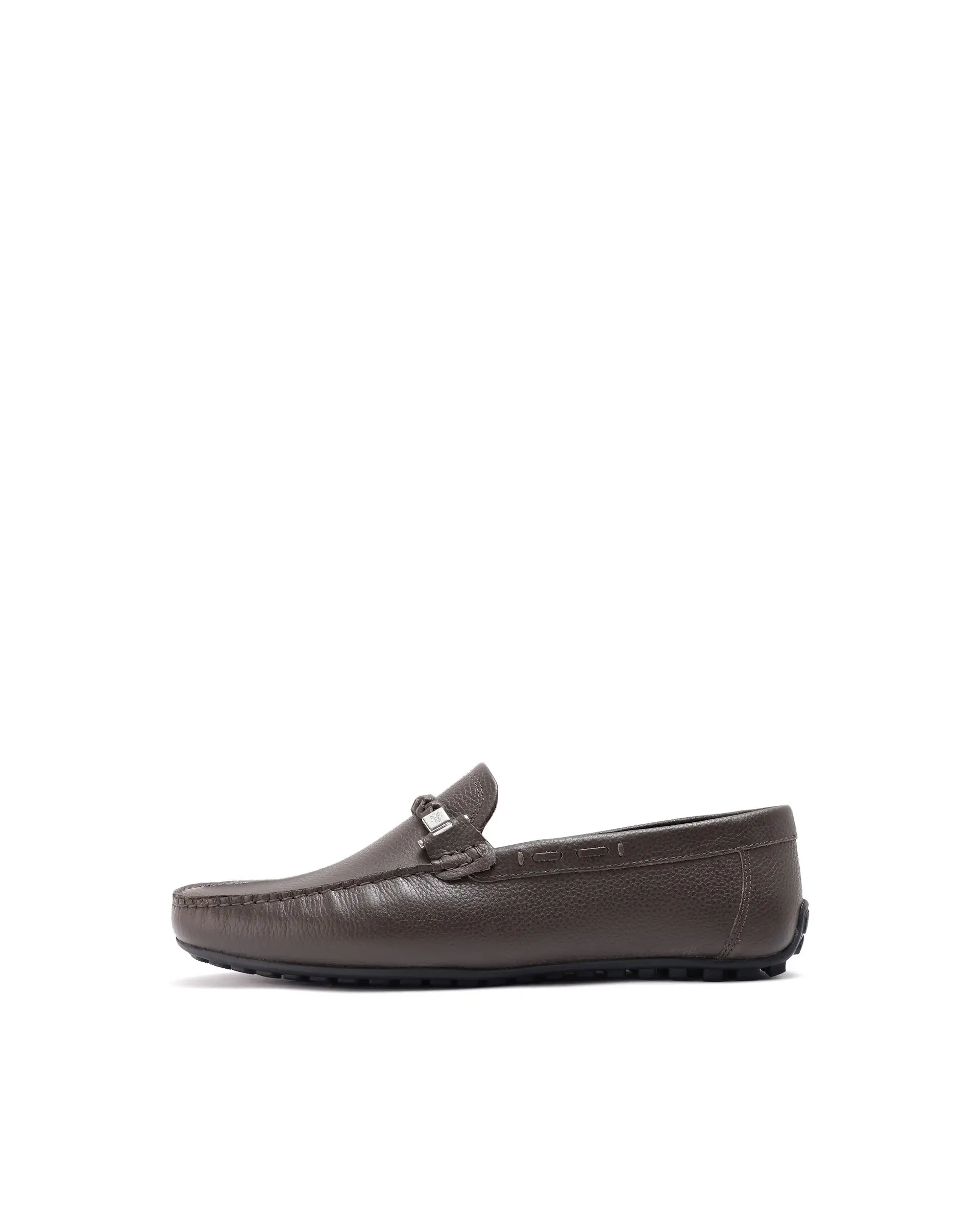 Rare Rabbit Men's Grain Dark Olive Slip-On Genuine Milled Leather Driving Moccasin - Image 2