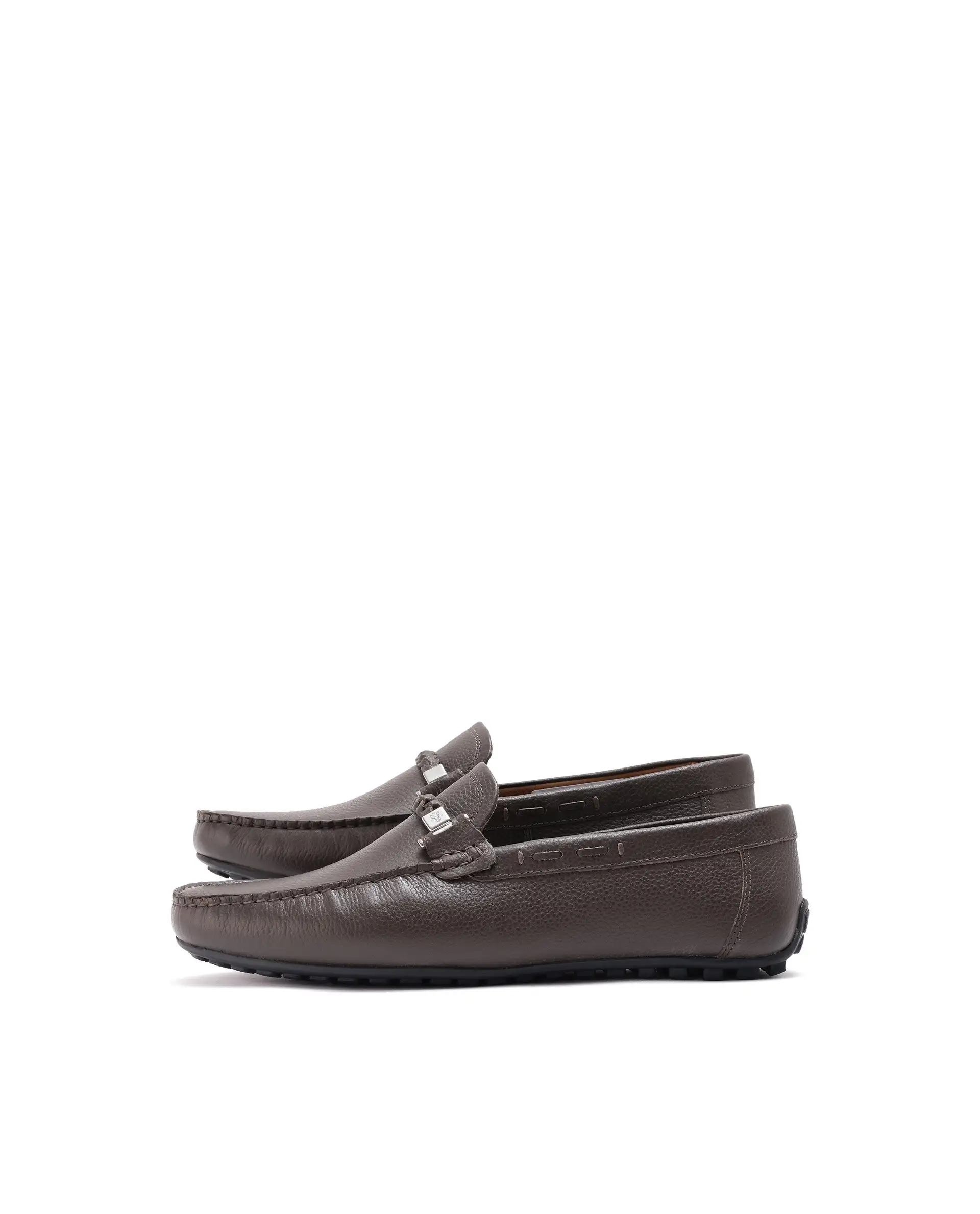 Rare Rabbit Men's Grain Dark Olive Slip-On Genuine Milled Leather Driving Moccasin - Image 5