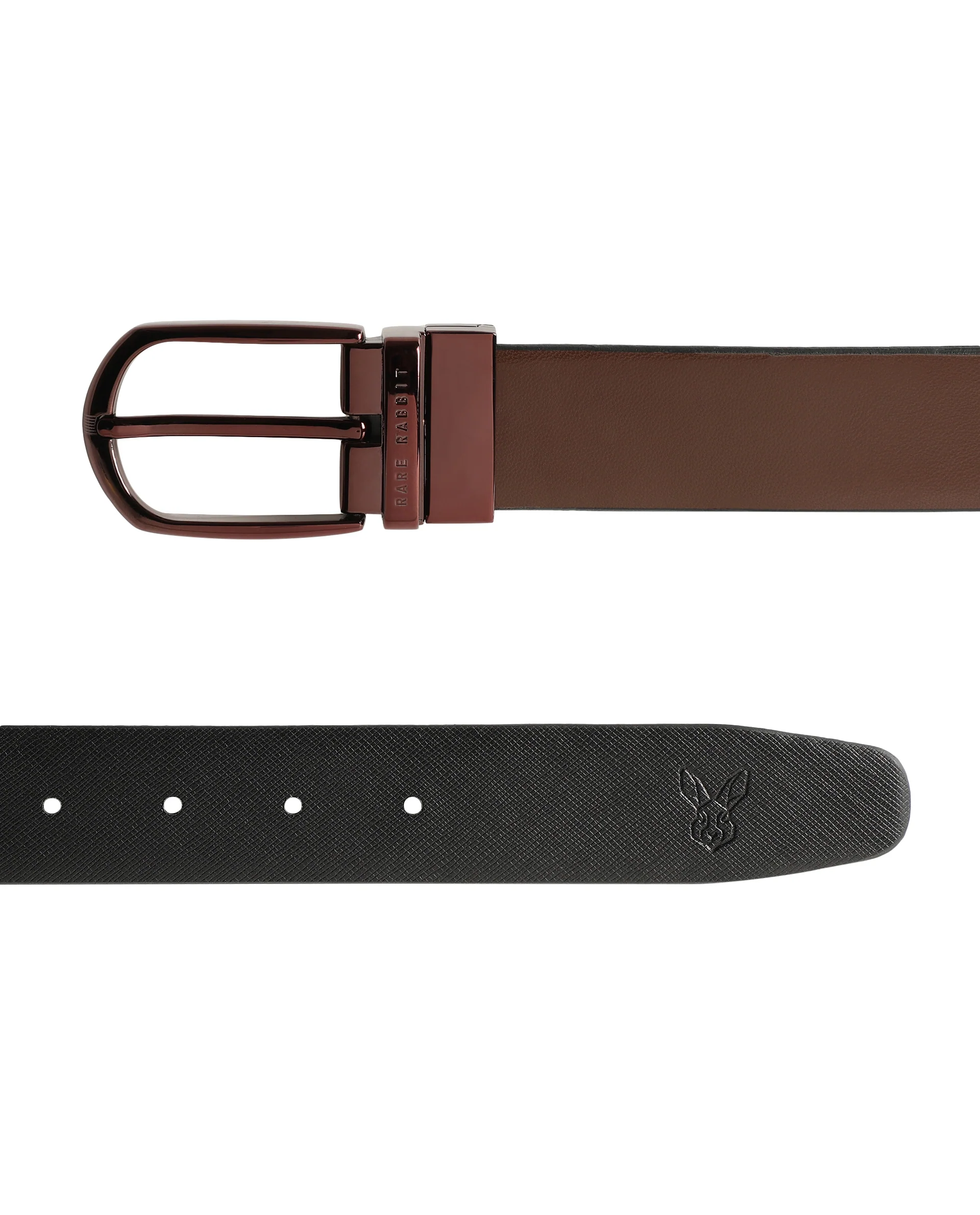 Rare Rabbit Men's Grata Black Belt Leather - Image 5