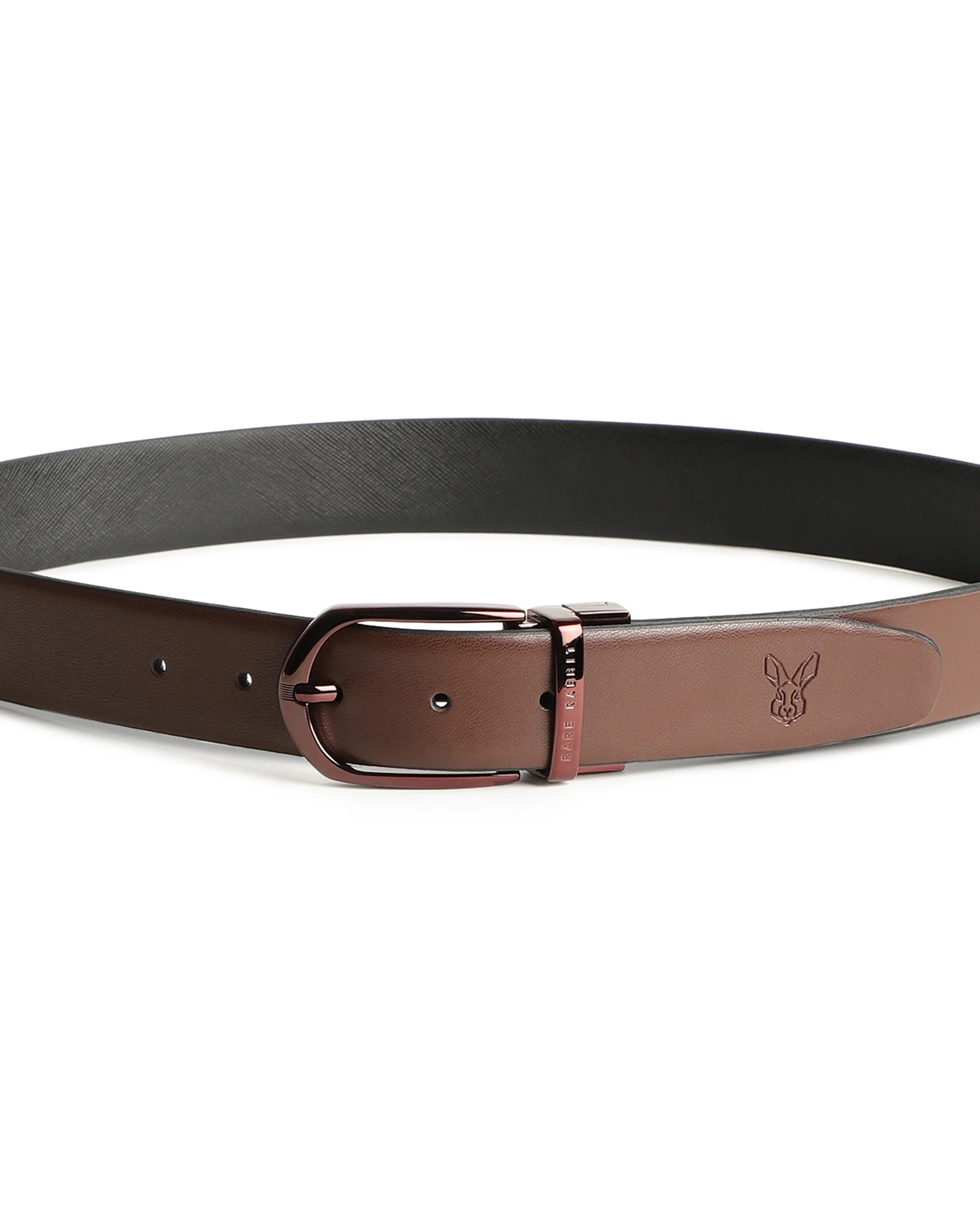 Rare Rabbit Men's Grata Black Belt Leather - Image 8