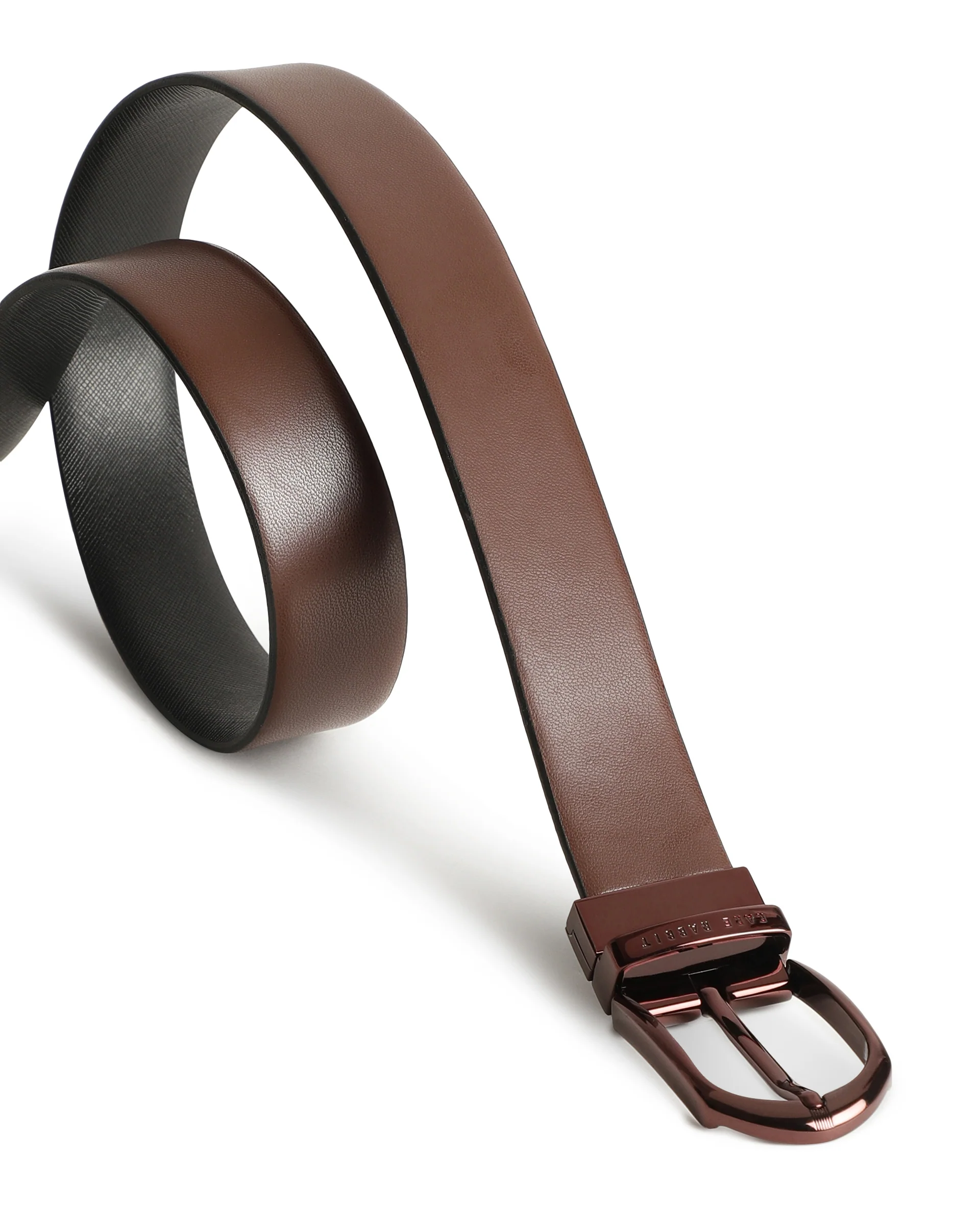 Rare Rabbit Men's Grata Black Belt Leather - Image 9