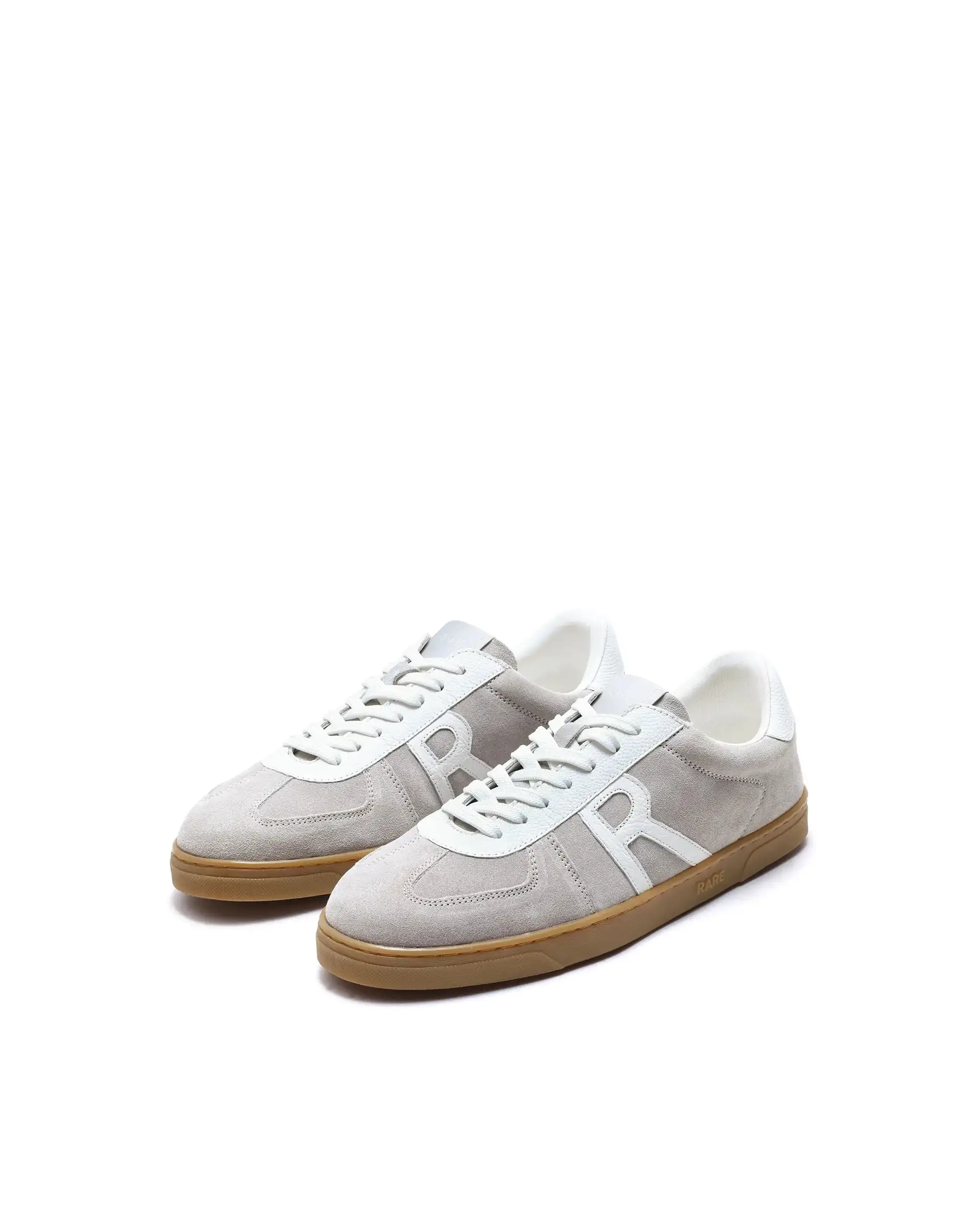 Rare Rabbit Men's Greg Light Grey Lace-Up Closure Suede Sneaker - Image 3